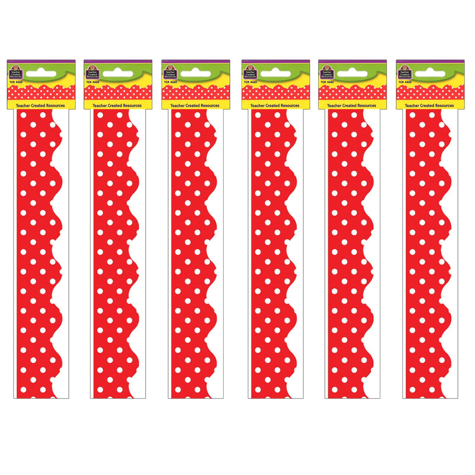 Teacher Created Resources&#xAE; Red Mini Polka Dots Border Trim, 210ft.