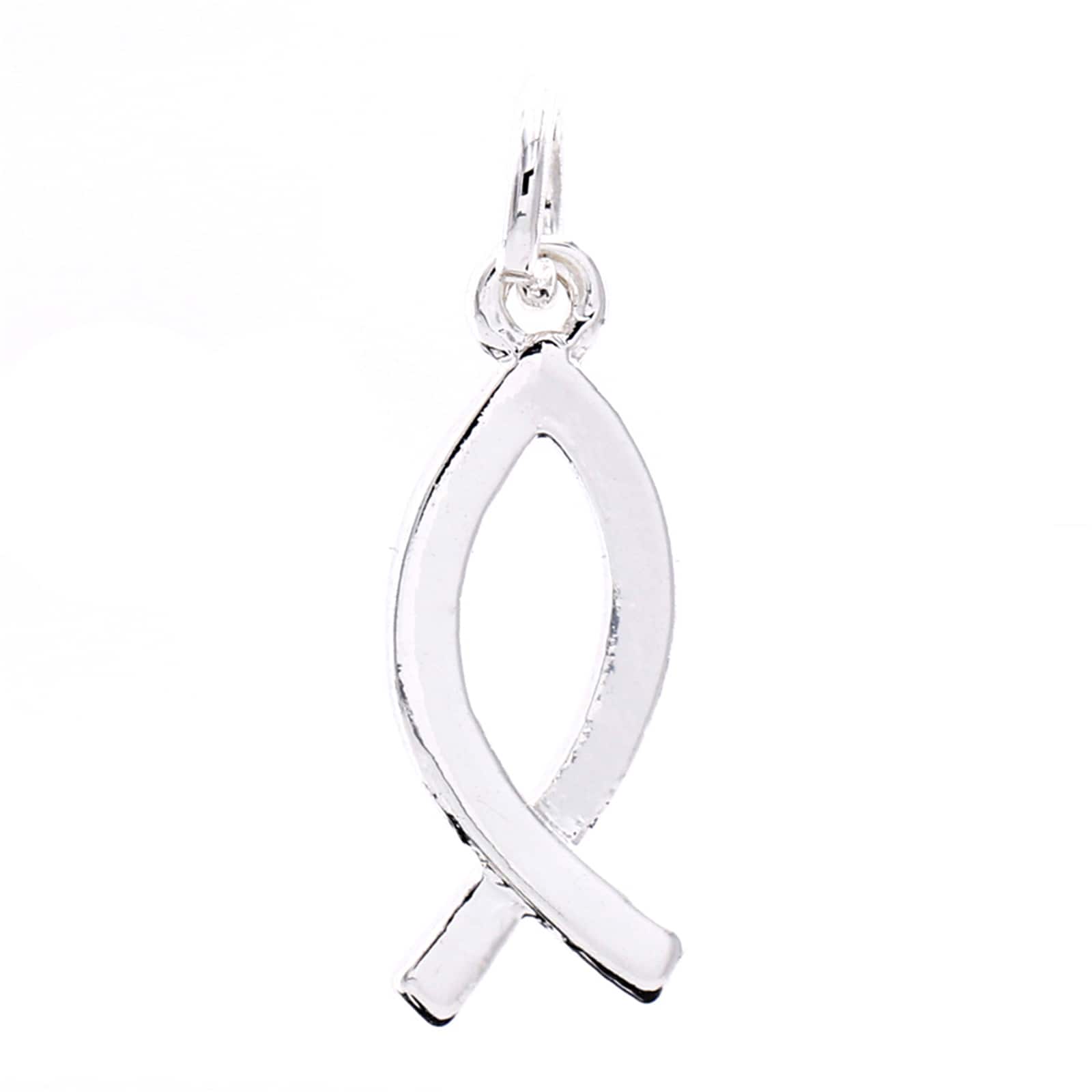 Charmalong™ Silver Plated Fish Charm by Bead Landing™