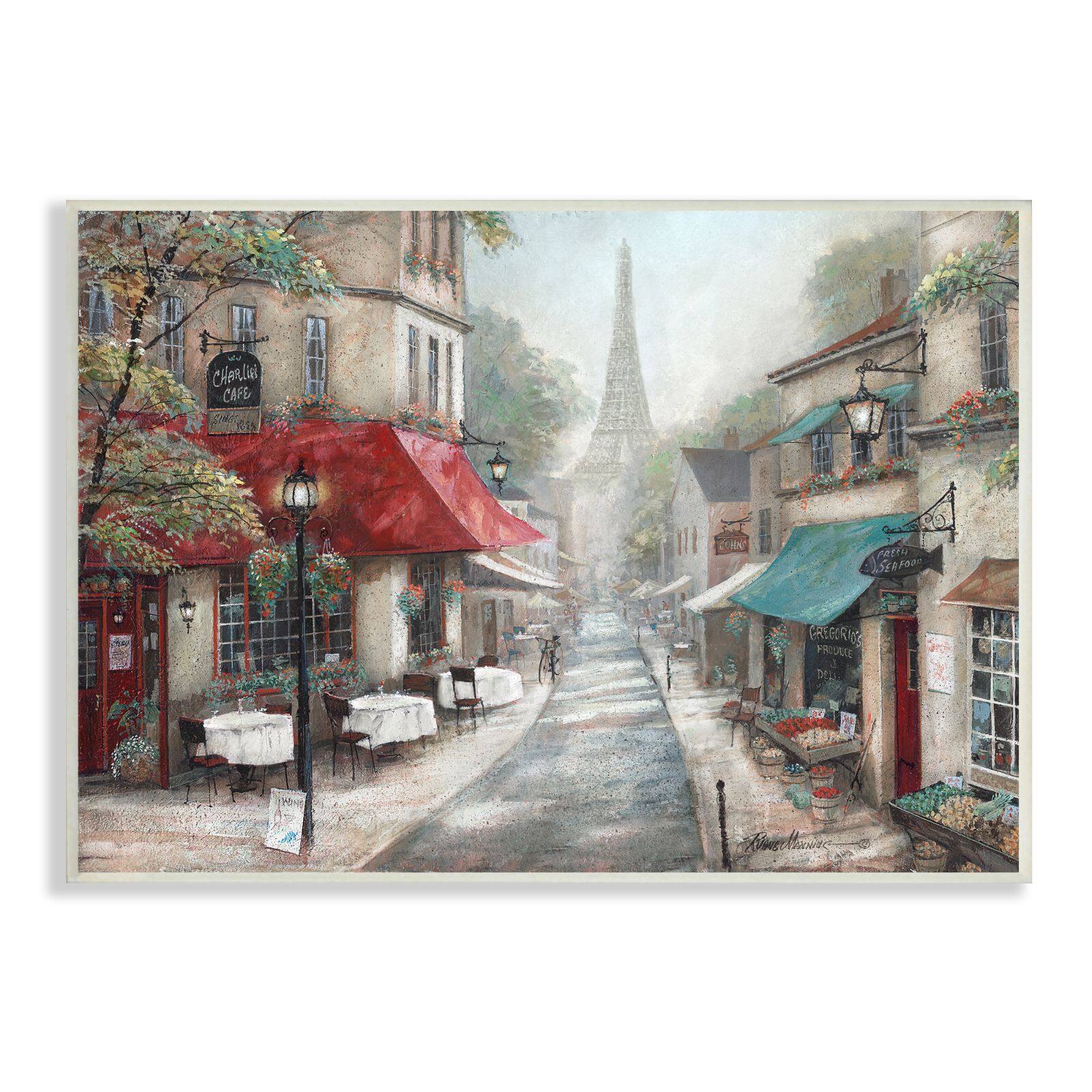 Stupell Industries Parisian City Streets Traditional Countryside Bistro Architecture Wall Plaque