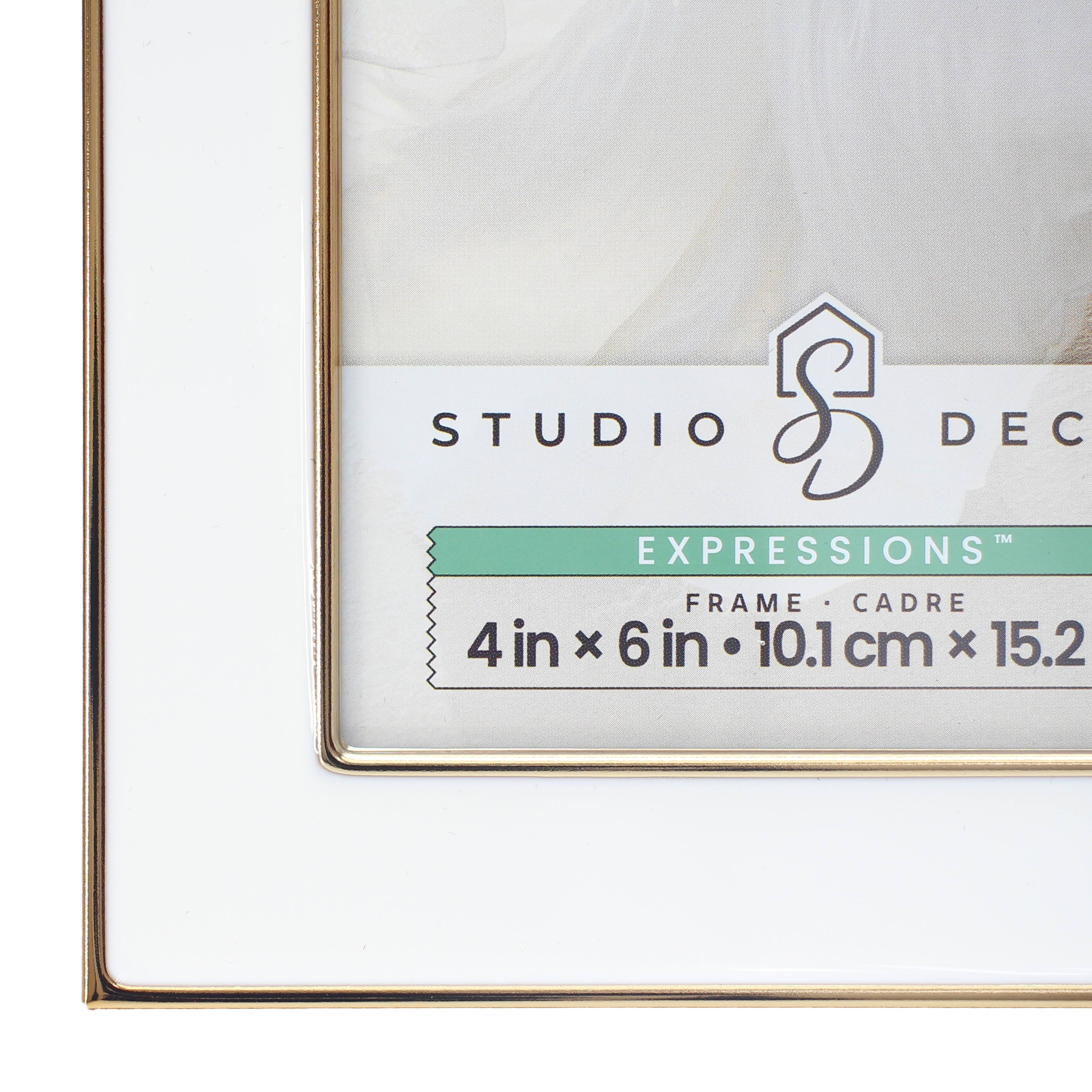 Expressions™ White with Gold Outline Wall Frame by Studio Décor®