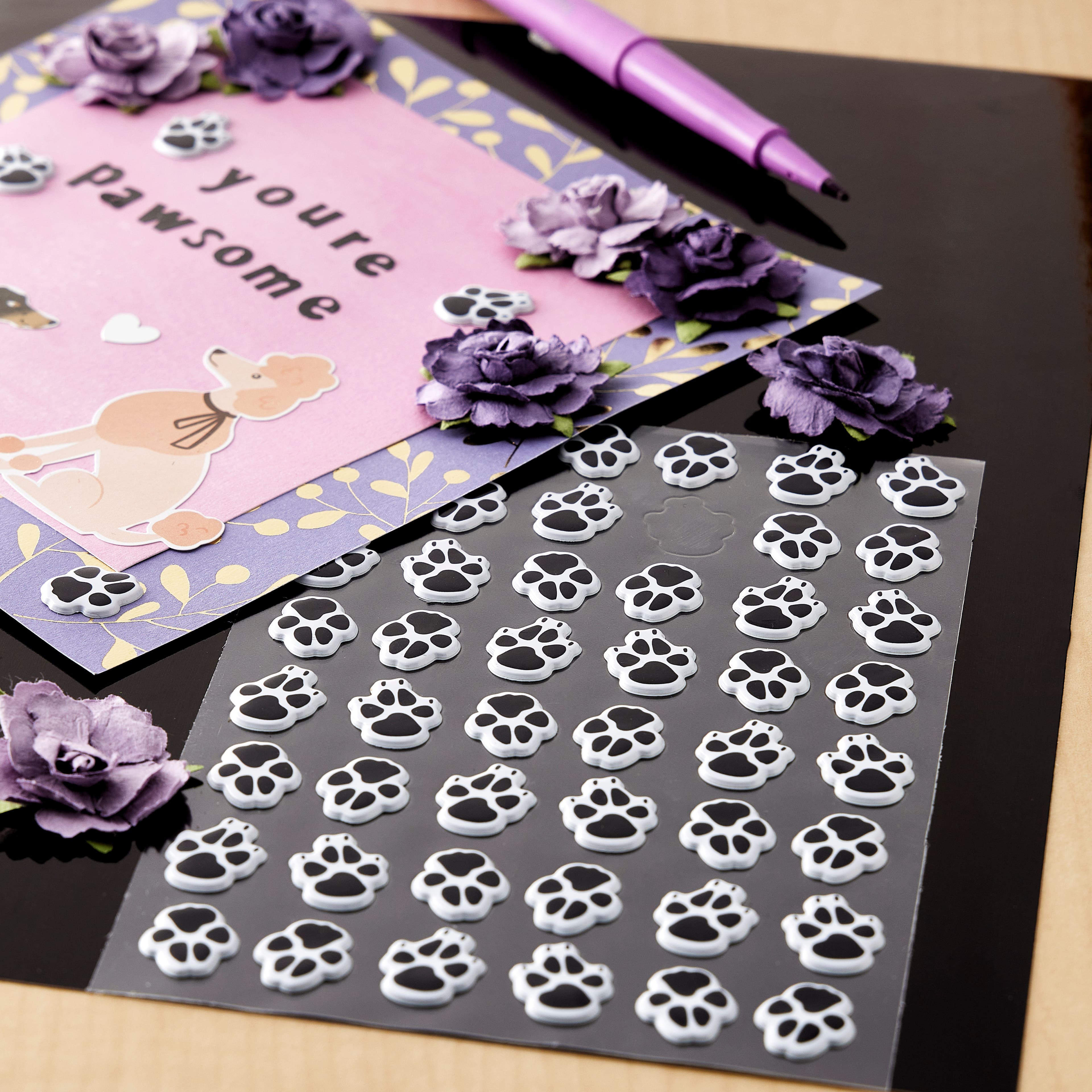 12 Packs: 48 ct. (576 total) Puffy Paw Stickers by Recollections®