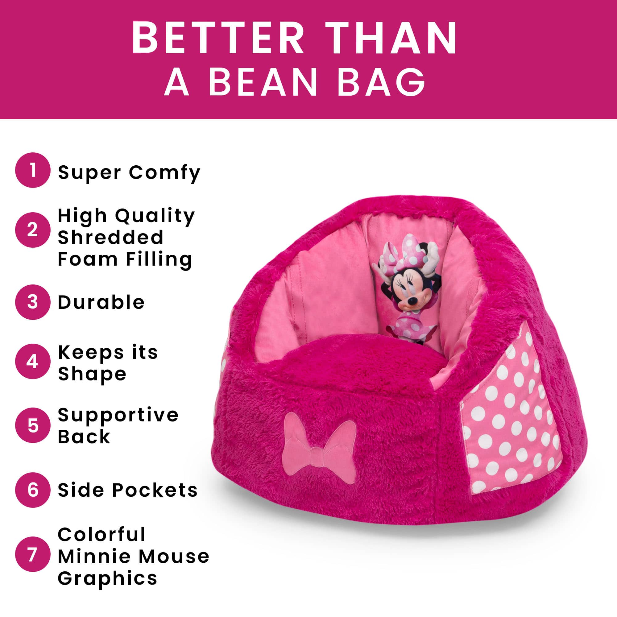 Disney® Minnie Mouse Cozee Fluffy Chair