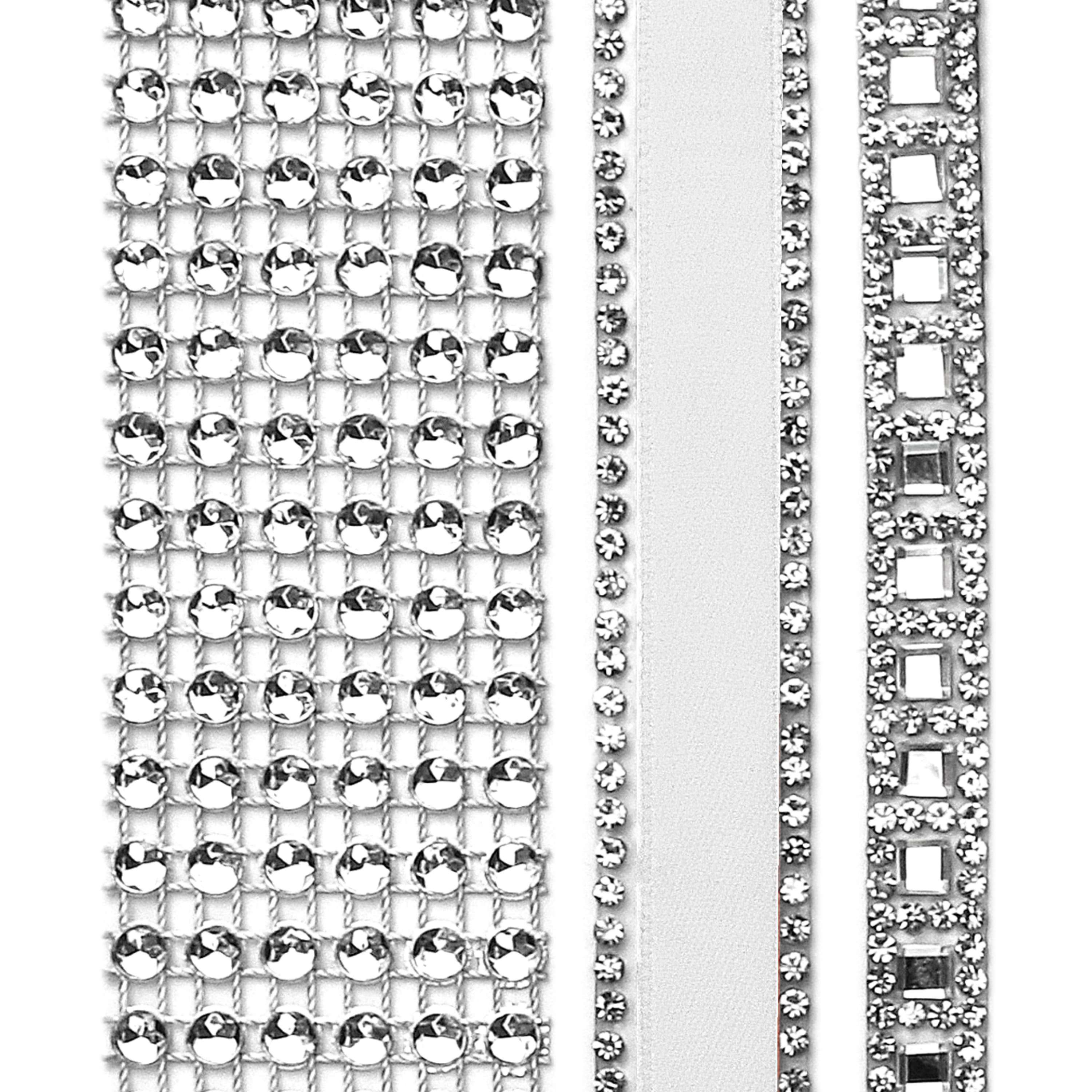 Gwen Studios 6yd. Satin &#x26; Rhinestone Trim Set