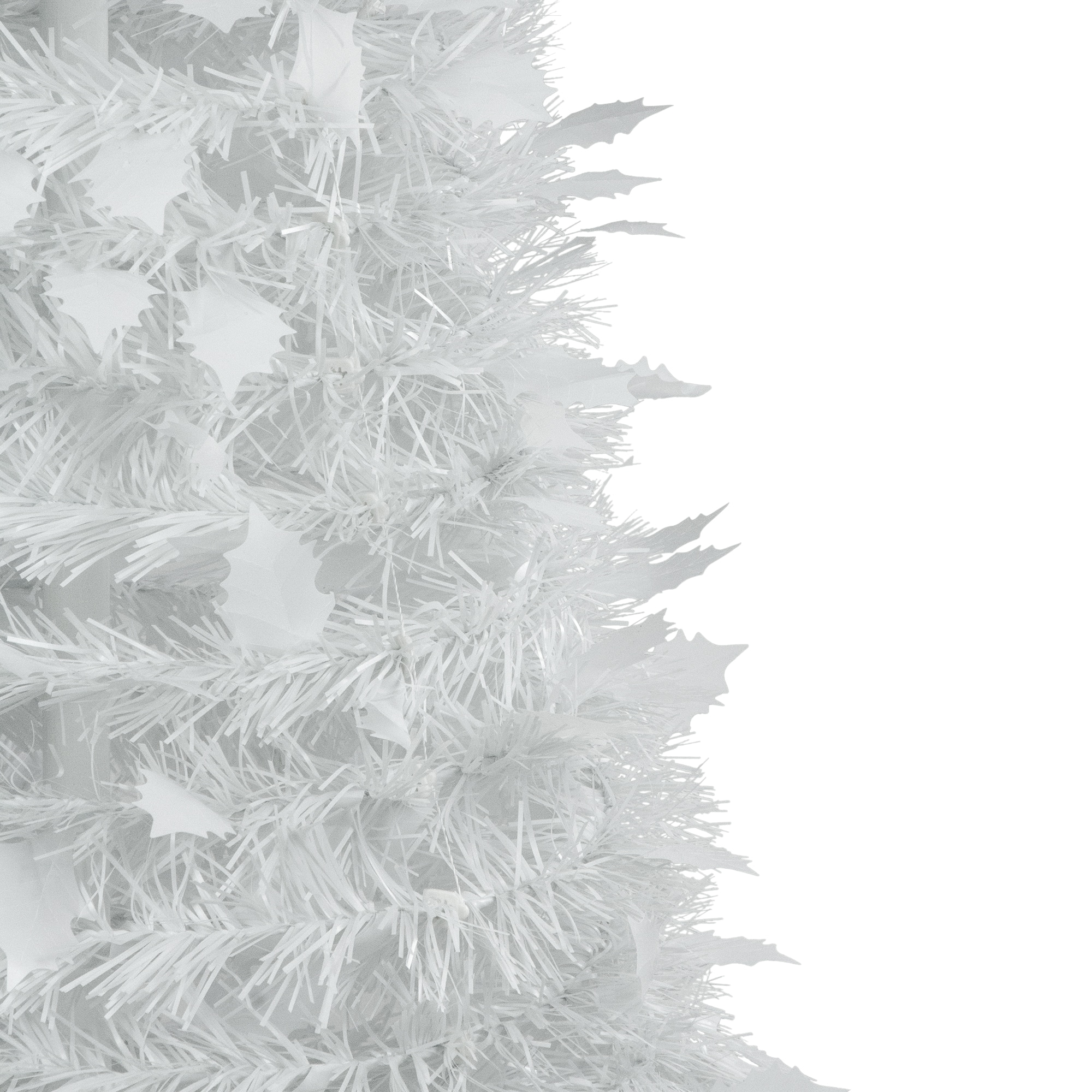 6ft. Unit White Tinsel Pop-Up Artificial Christmas Tree