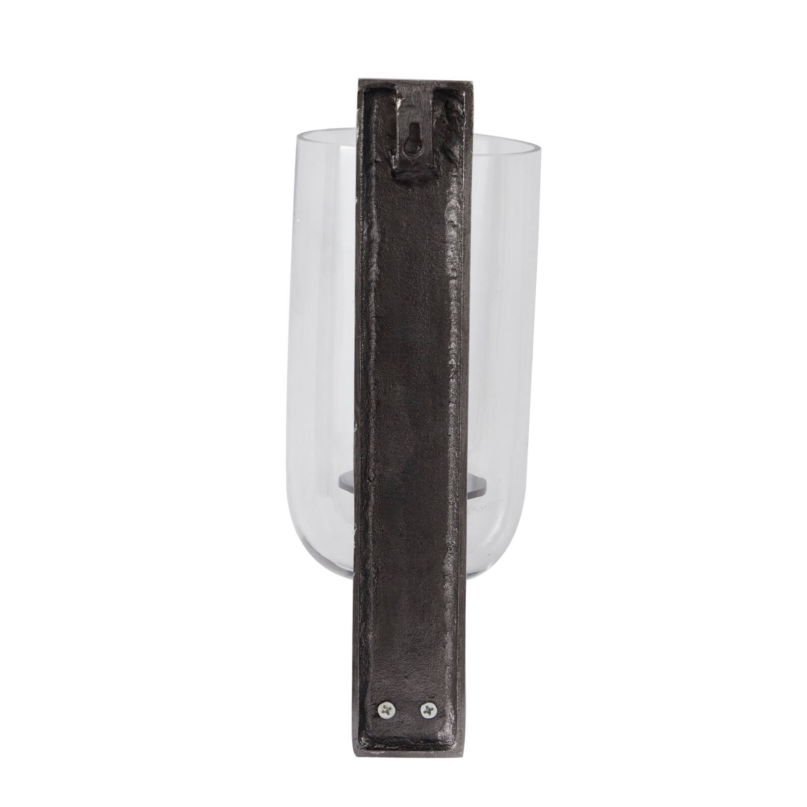 Black Aluminum Modern Wall Sconce, 6" x 8" x 16"