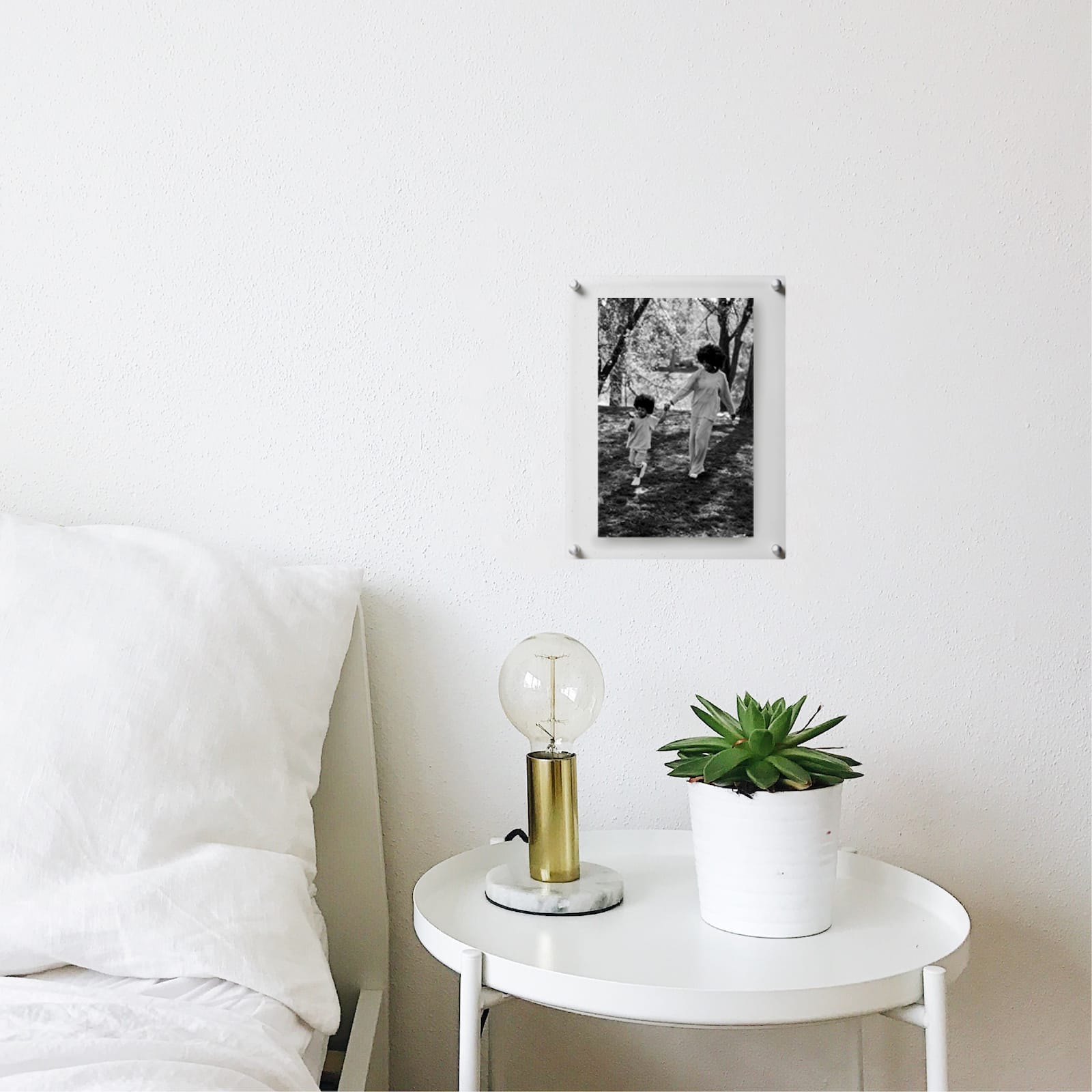 Cool Modern Clear Acrylic Float Frame with Silver Hardware | Shop By ...