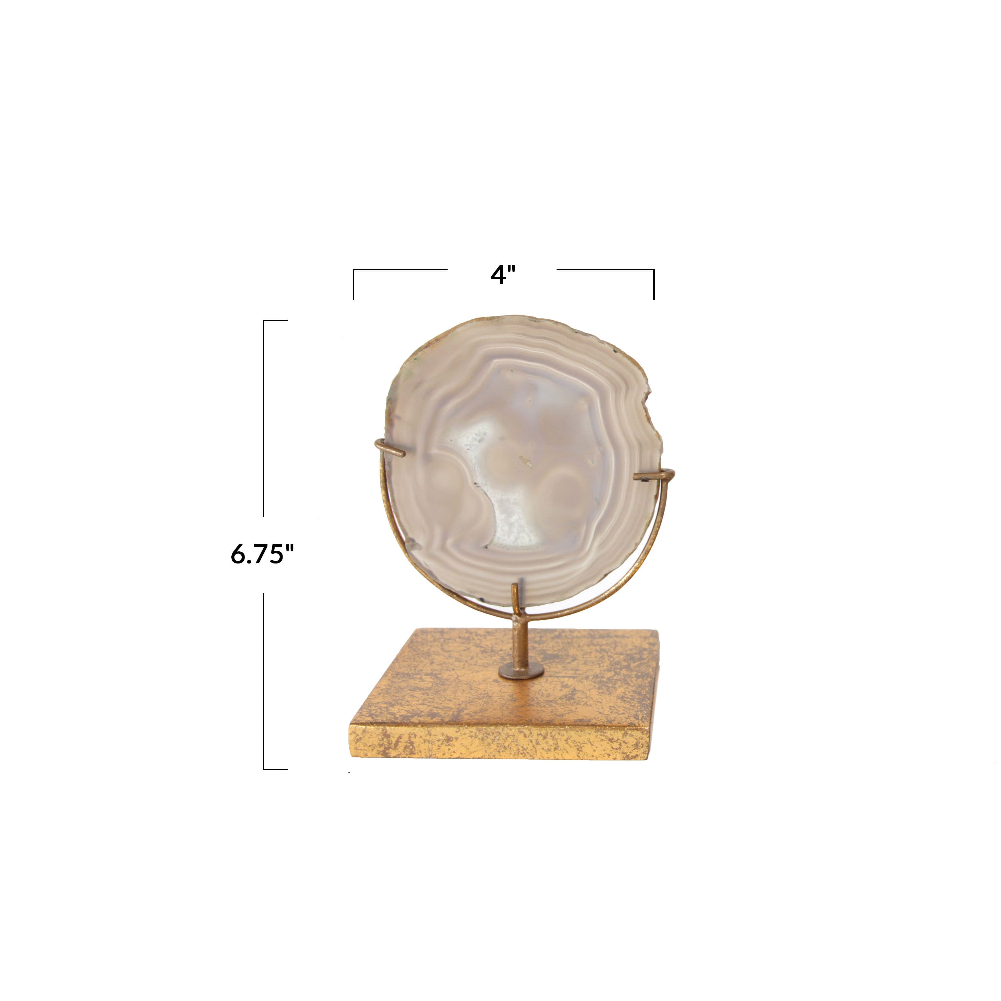 Hello Honey&#xAE; Natural Agate Decor On Stand (Each One Will Vary)