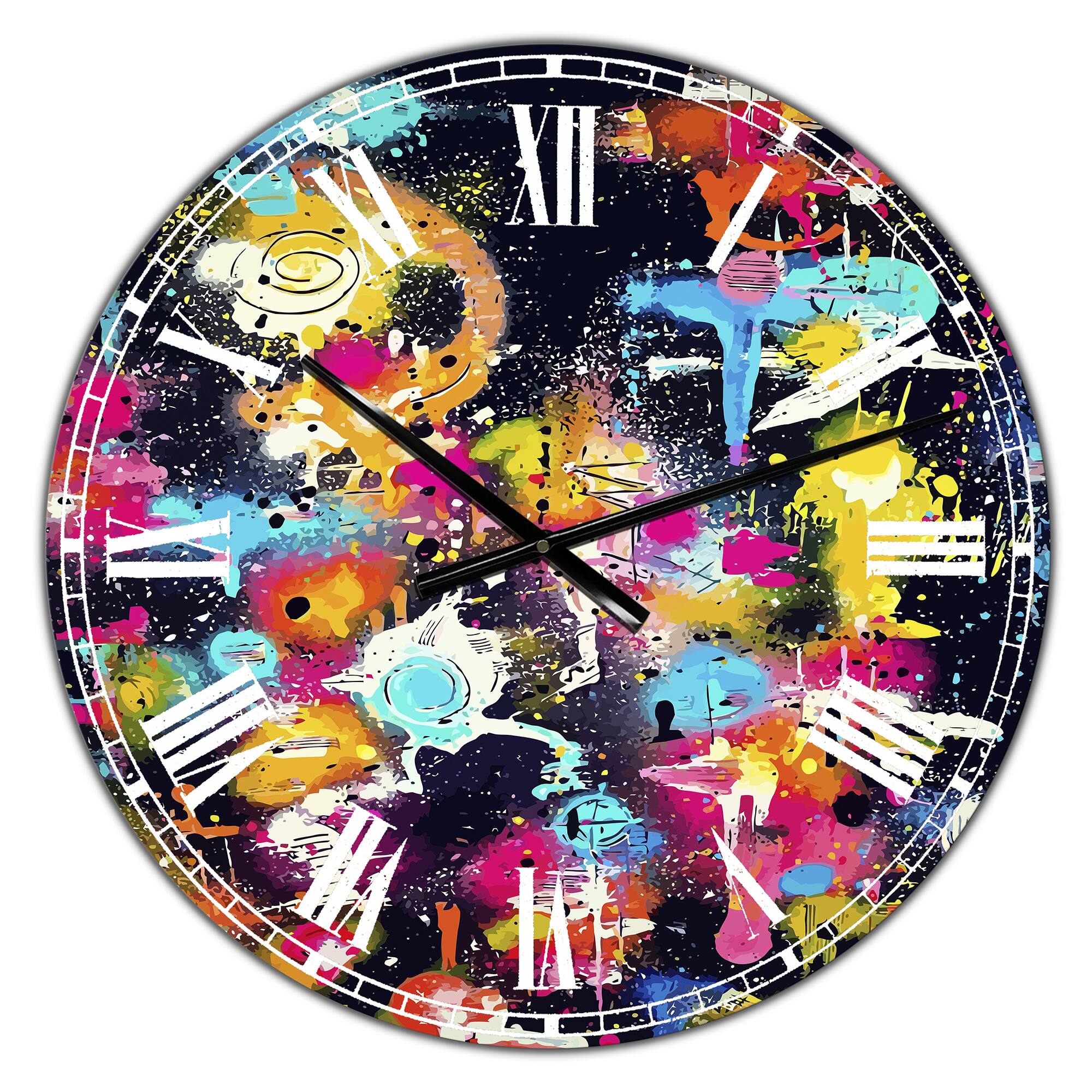 Designart the Lovers the Dreamers & Me Oversized Modern Wall Clock