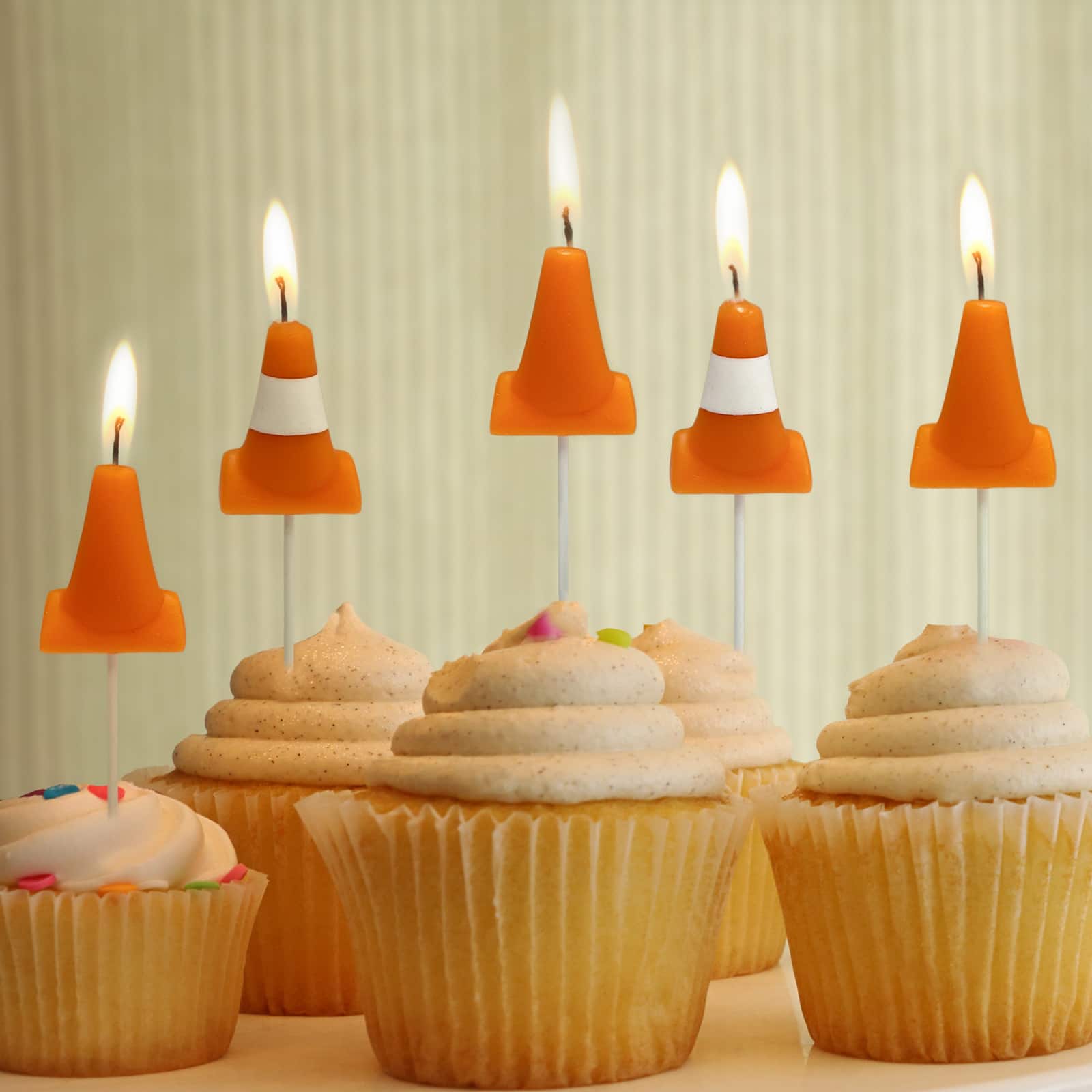 Orange Pylon Candles Pack by Celebrate It™