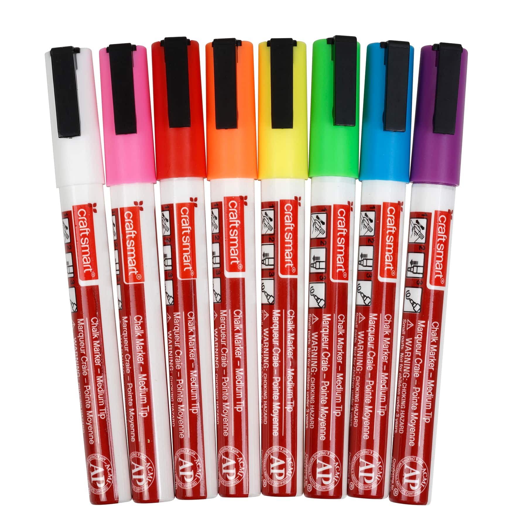 6 Packs: 8 ct. (48 total) Fluorescent Medium Tip Chalk Marker Set by Craft Smart®