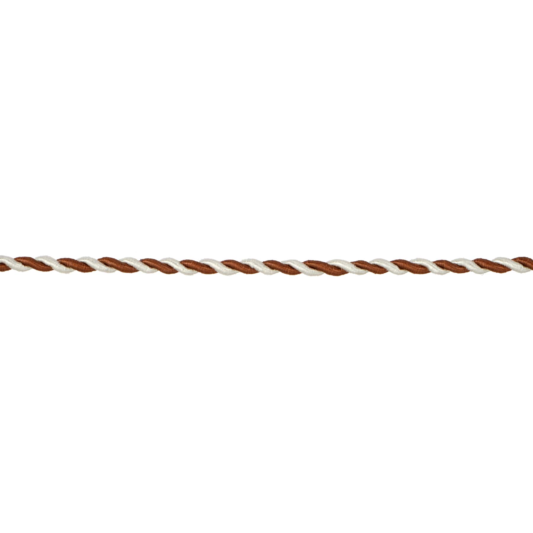 1/10&#x22; x 30ft. Brown &#x26; White Twist Trim Ribbon by Celebrate It&#xAE;