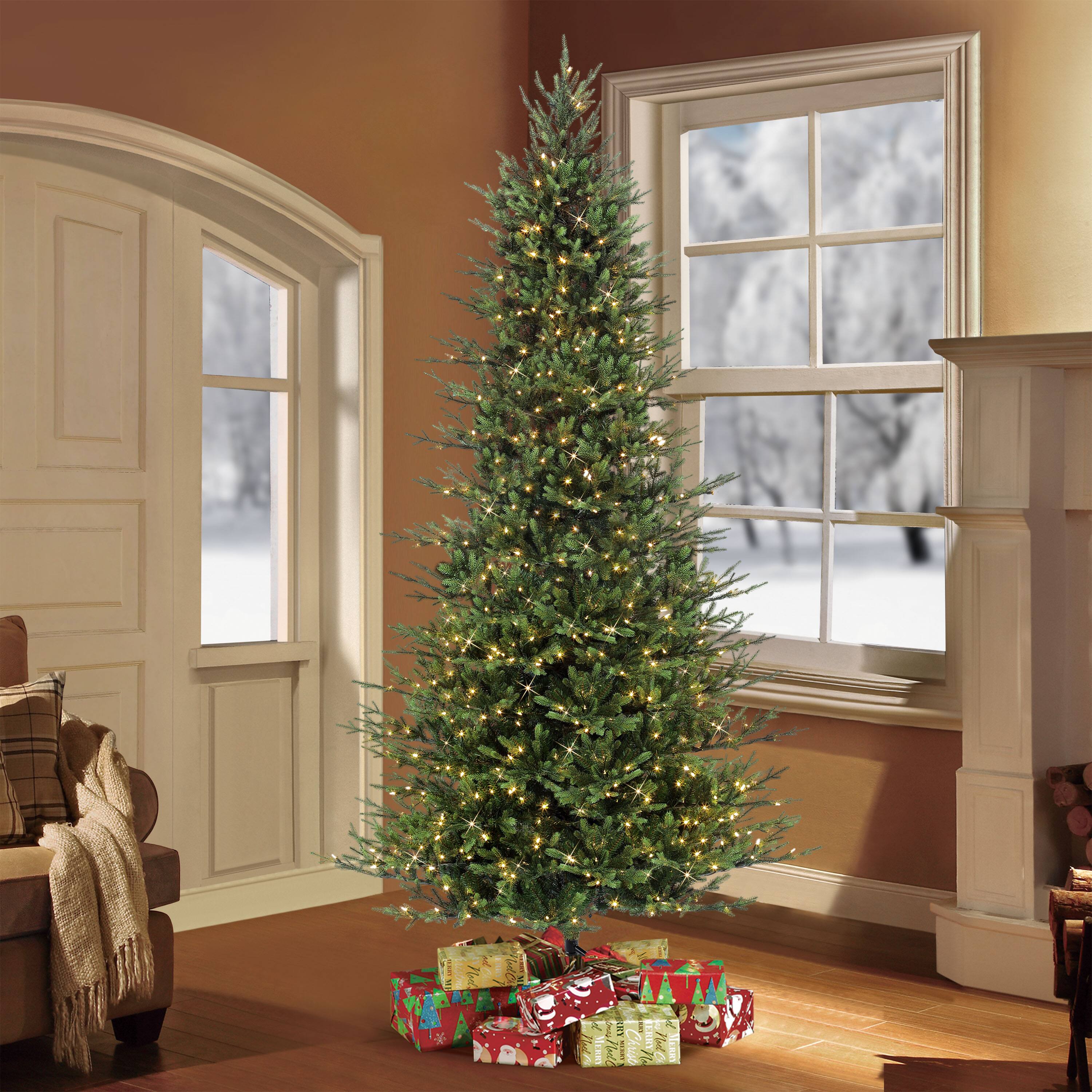 9ft Pre Lit Slim Balsam Fir Artificial Christmas Tree Clear Lights Michaels 9 Ft Slim Christmas Tree