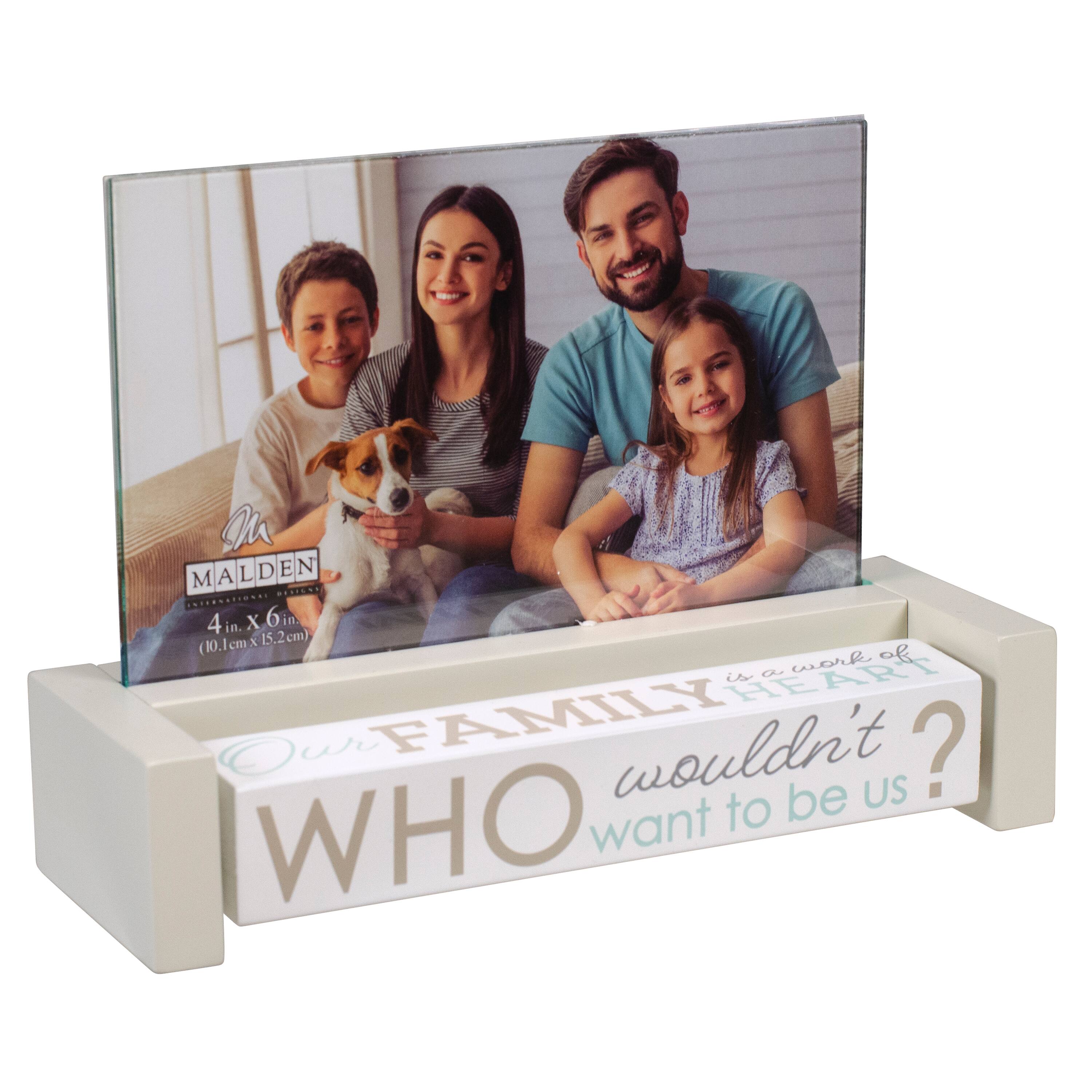 Malden International Designs Family 4&#x22; x 6&#x22; Spin Quote Frame