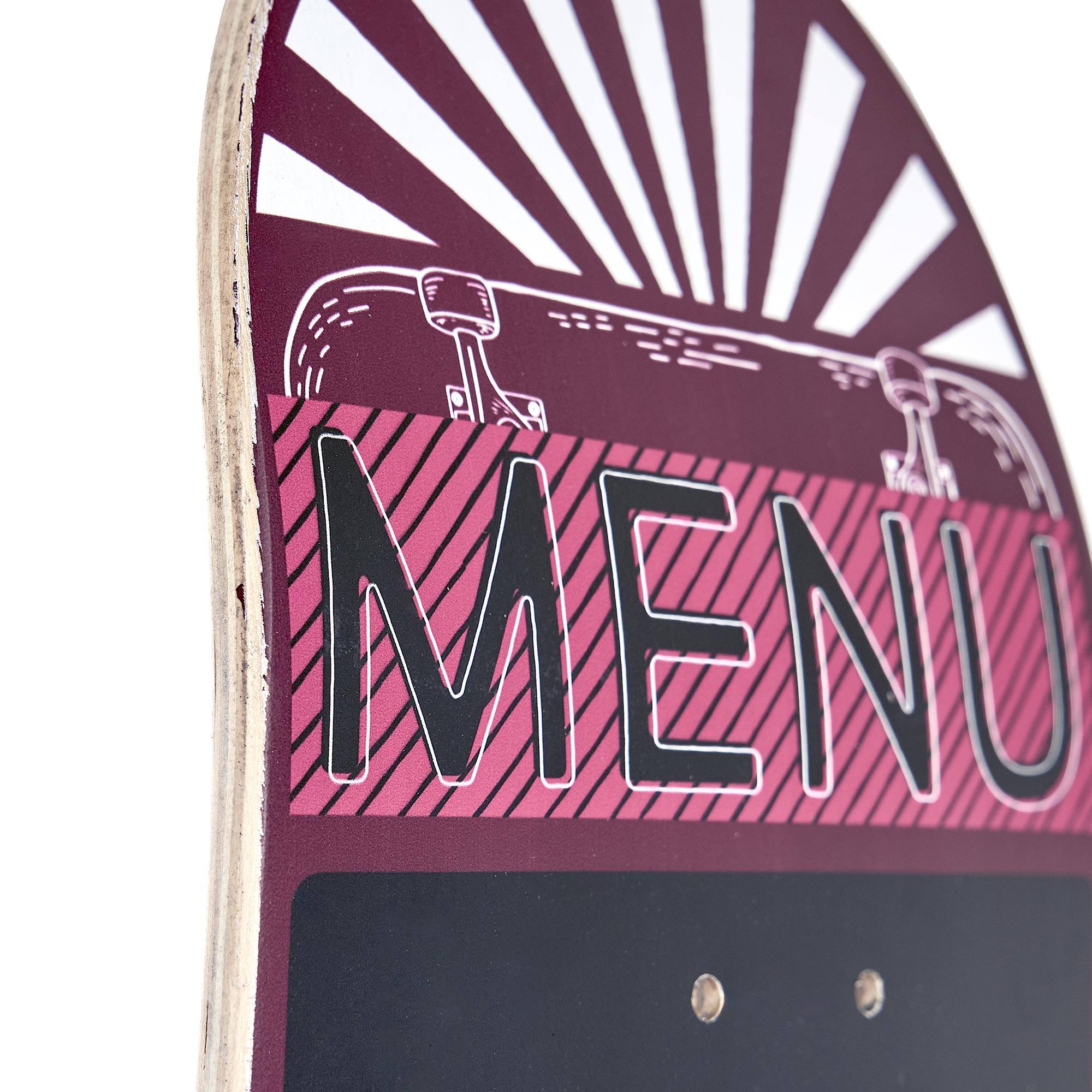 American Art Decor Wood Skate Chalkboard Menu, Red, 8&#x22; x 31.5&#x22; , Wall Decor