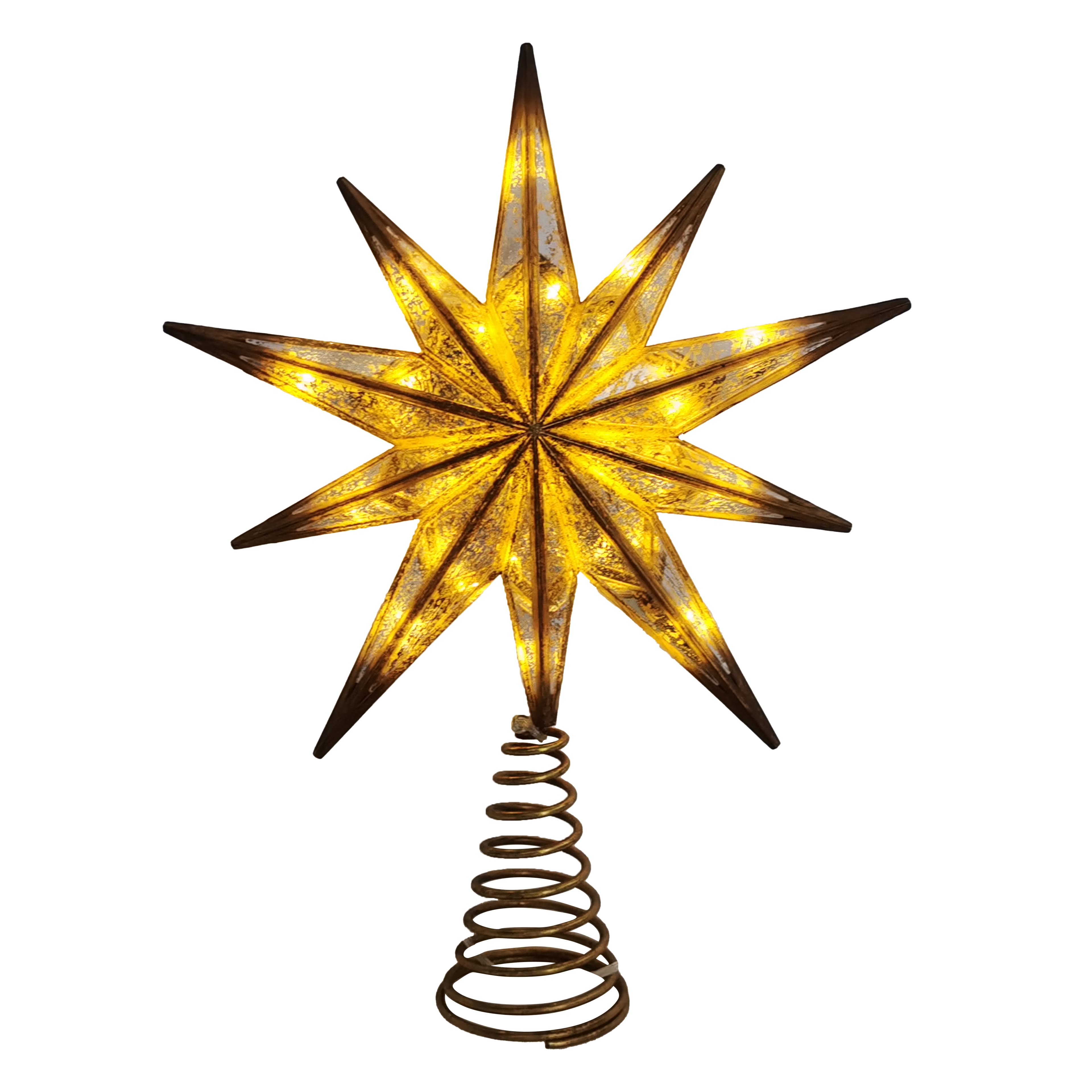 9.5&#x22; Gold Bethlehem Star LED Tree Topper by Ashland&#xAE;