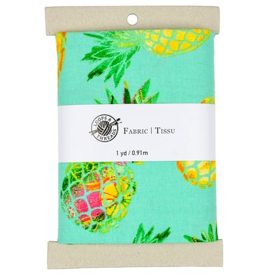 Turquoise Pineapple Cotton Fabric Bundle by Loops & Threads™ | Michaels