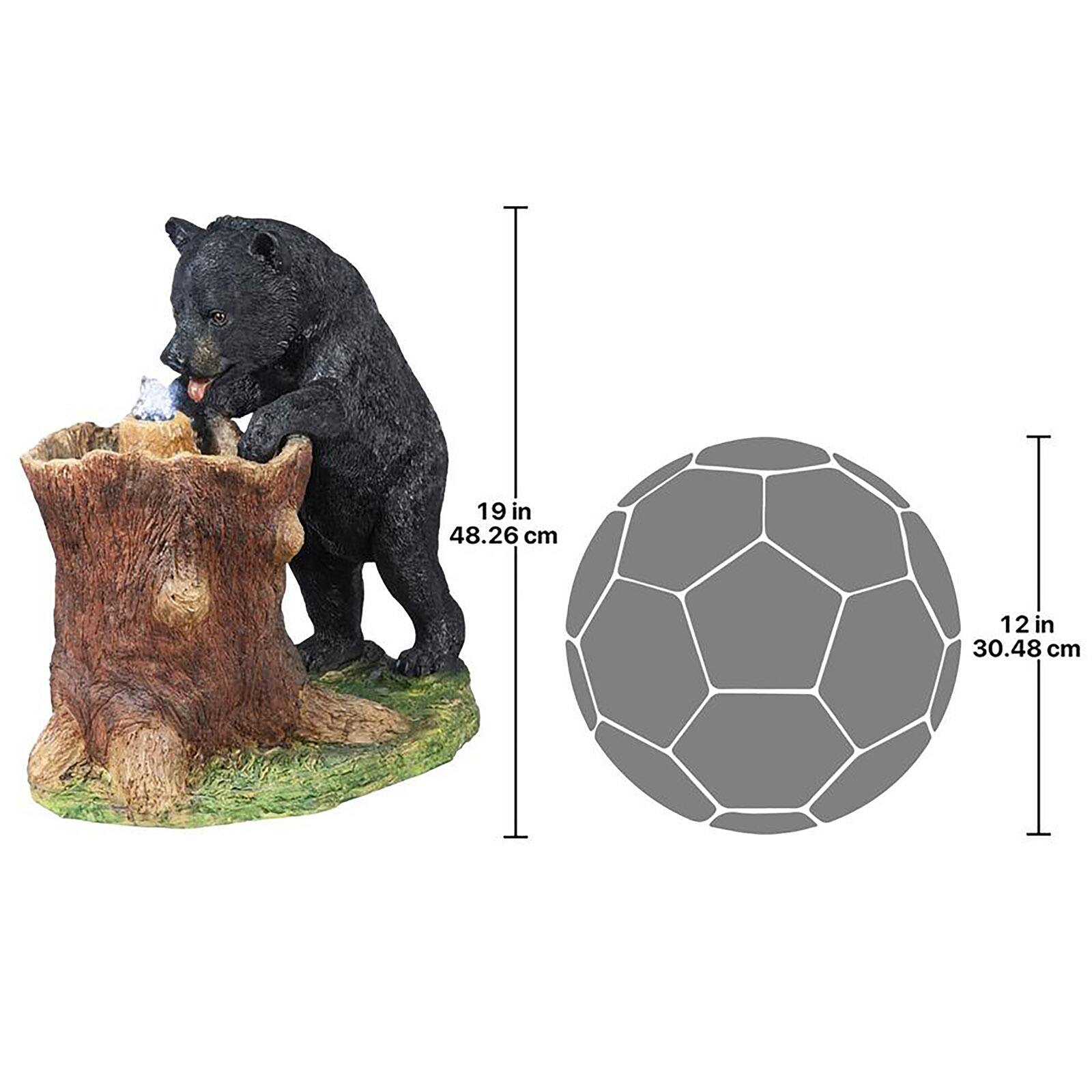 Design Toscano Guzzling Gulp Black Bear Garden Fountain