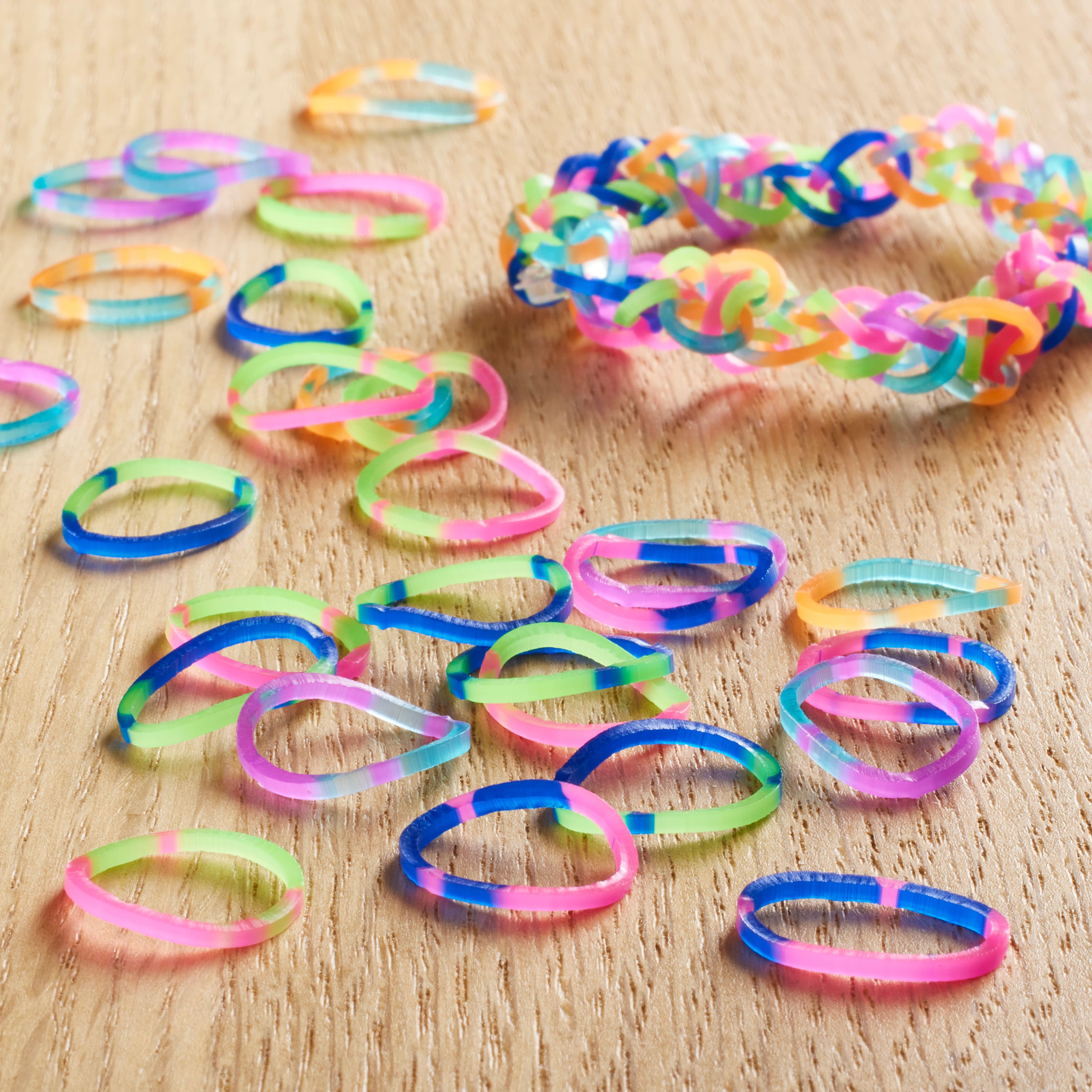  Rainbow Loom Orange Jelly Rubber Bands Refill + C-Clips : Toys  & Games