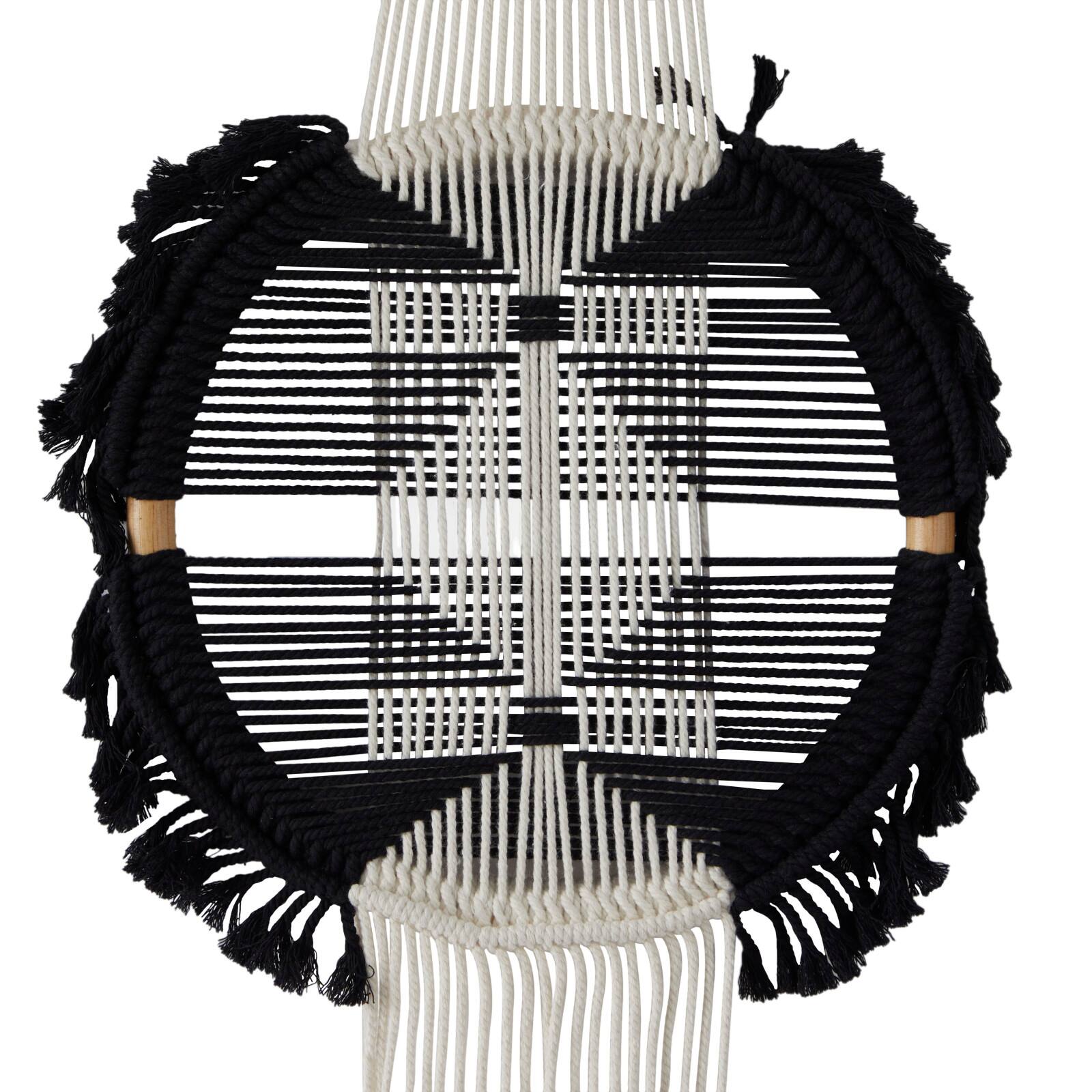 Black Fabric Bohemian Wall Decor, 15" x 1" x 50"