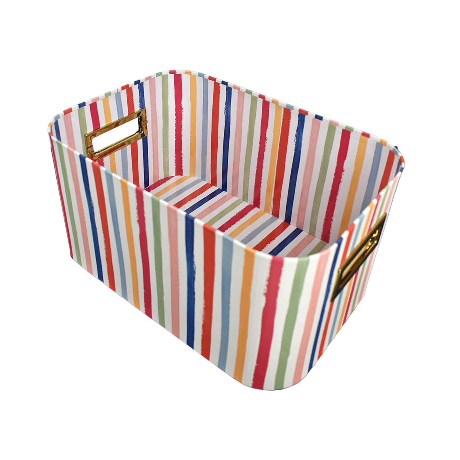 Medium Paint Striped Curved Edge Decorative Box by Ashland&#xAE;