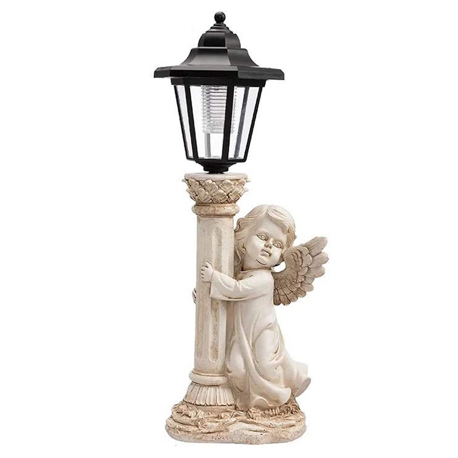 Santa's Workshop 15.5" Cherub Solar Light Post