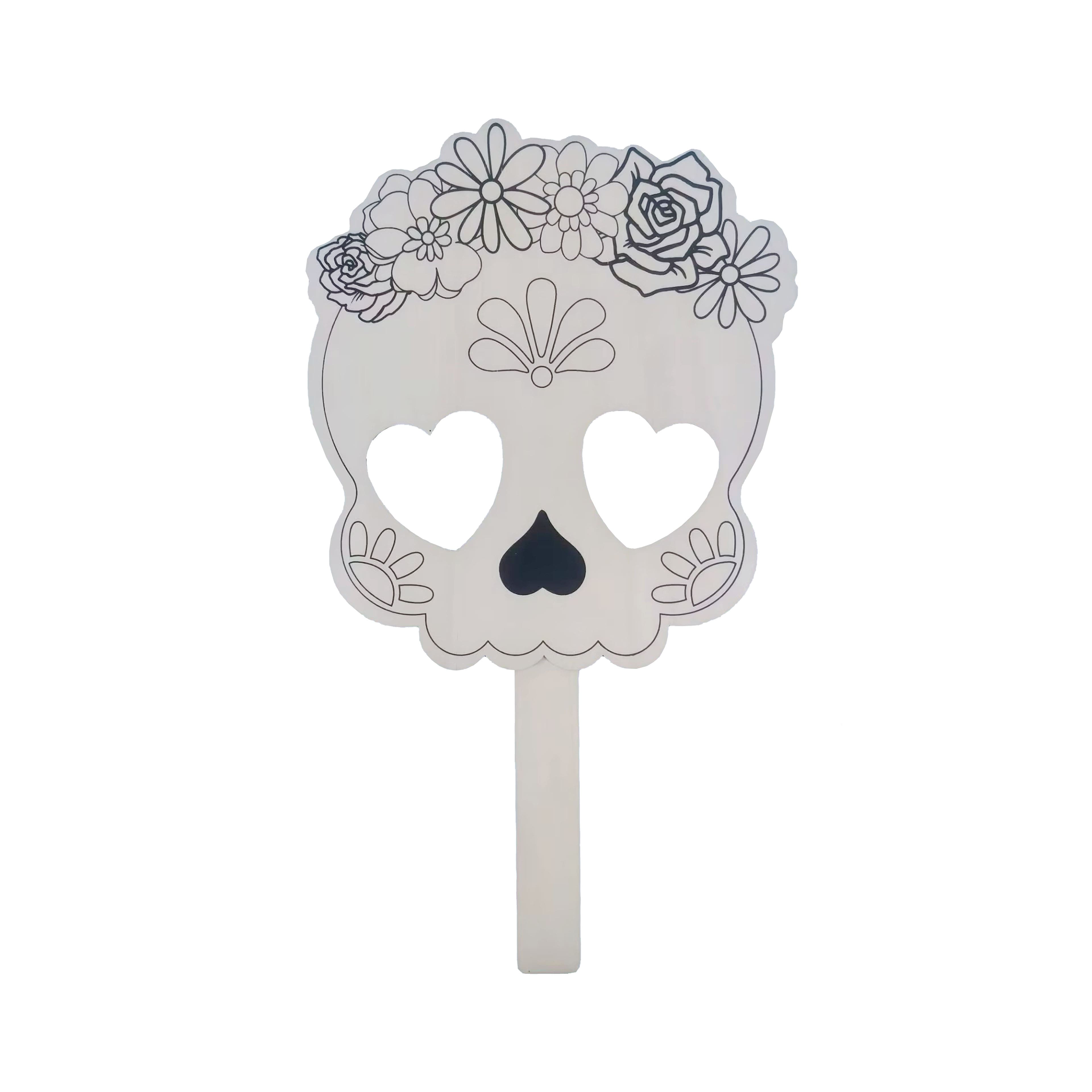 12.75" Sugar Skull Wood Mask by Creatology™