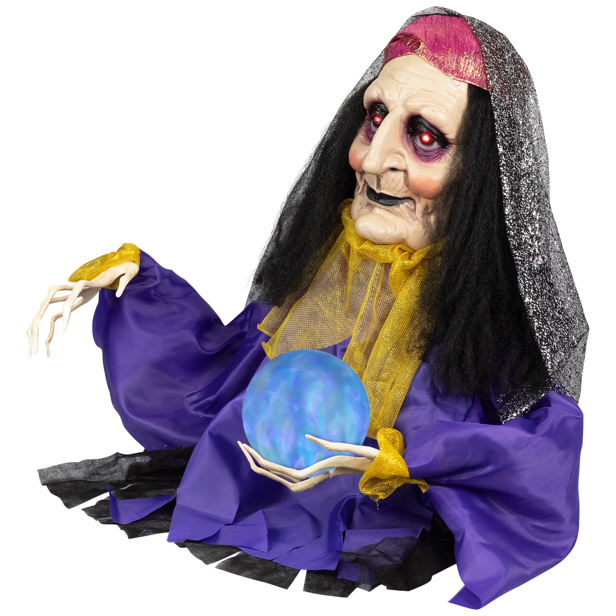 20" Lighted & Animated Fortune Teller Halloween Decoration