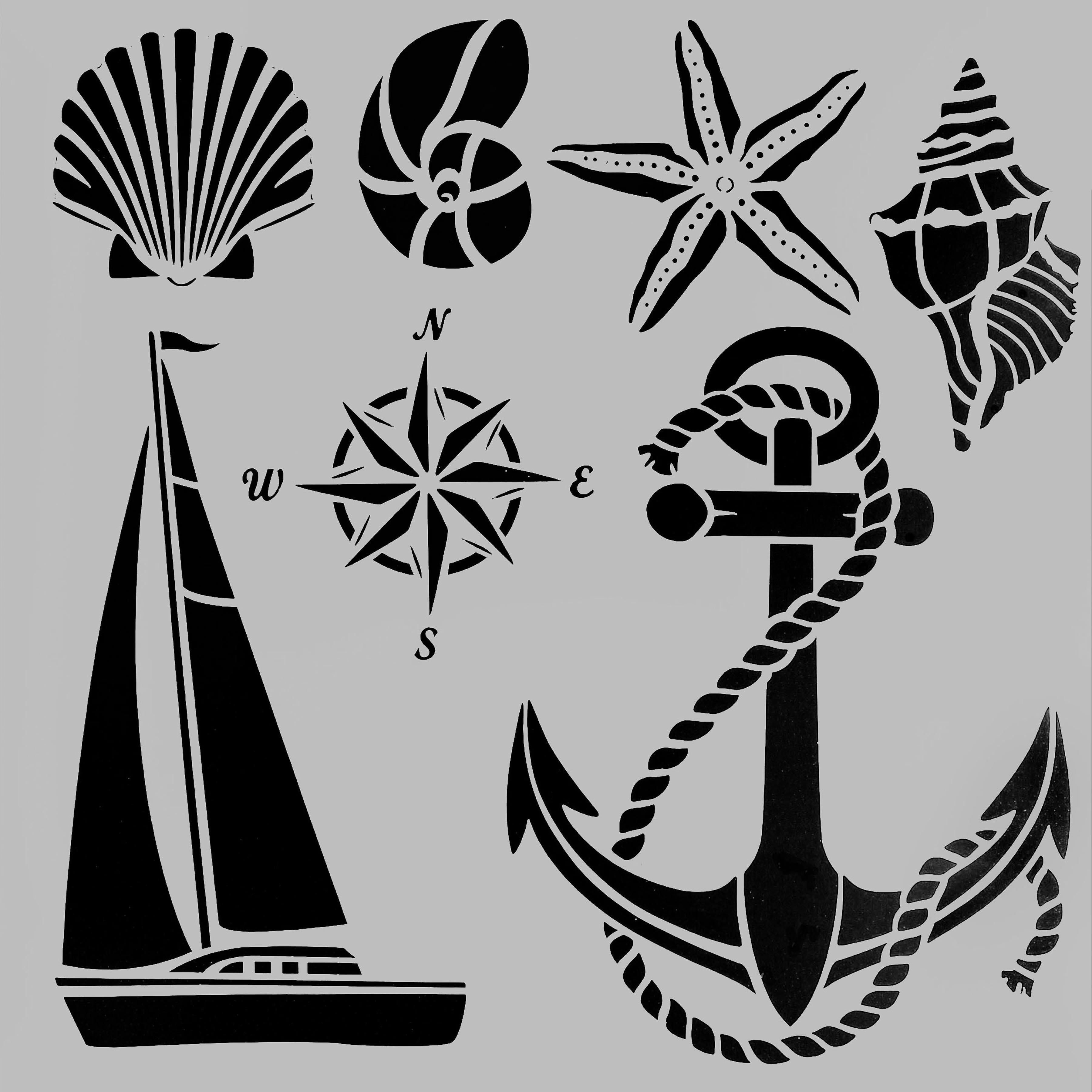 PA Essentials Nautical Stencil, 12&#x22; x 12&#x22;