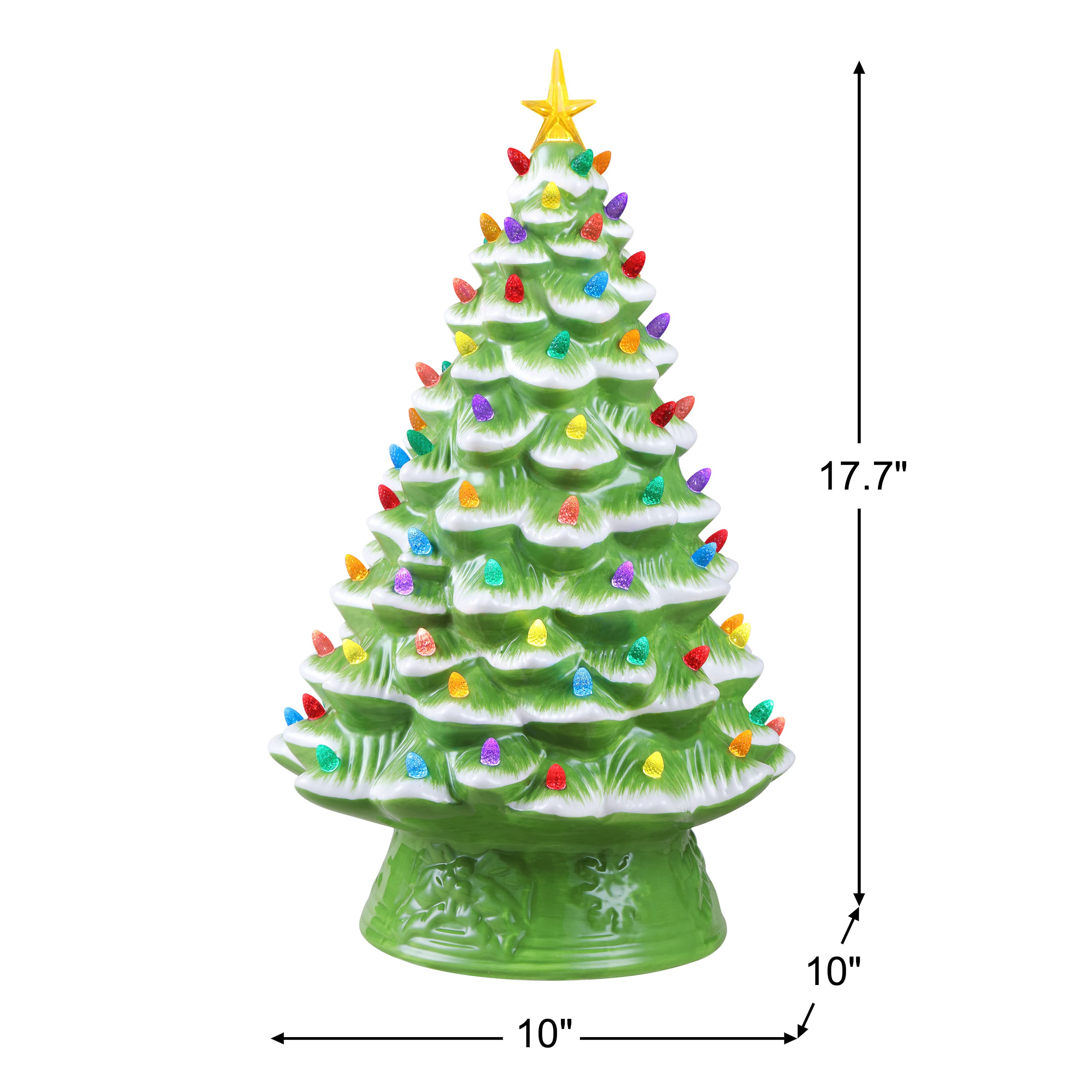 Mr. Christmas 18" Lime Green Nostalgic Ceramic Tree