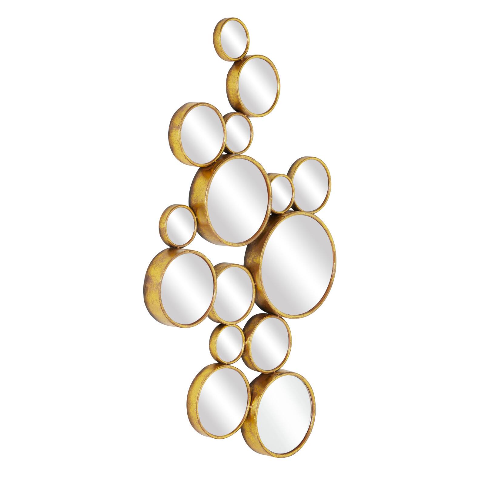 CosmoLiving By Cosmopolitan Gold Contemporary Metal Wall Mirror