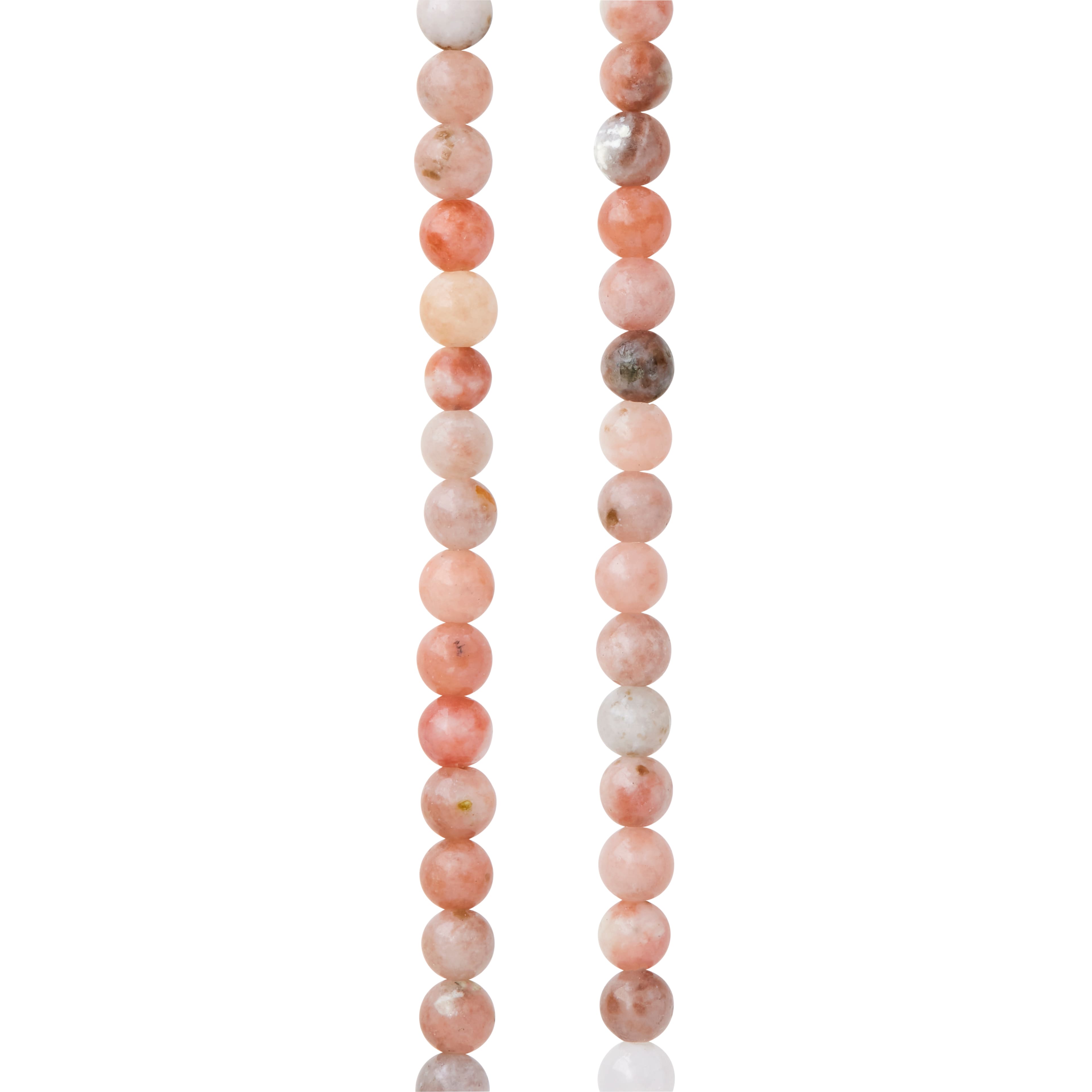 12 Pack: Pink Mix Sesame Jasper Round Beads, 4mm by Bead Landing™