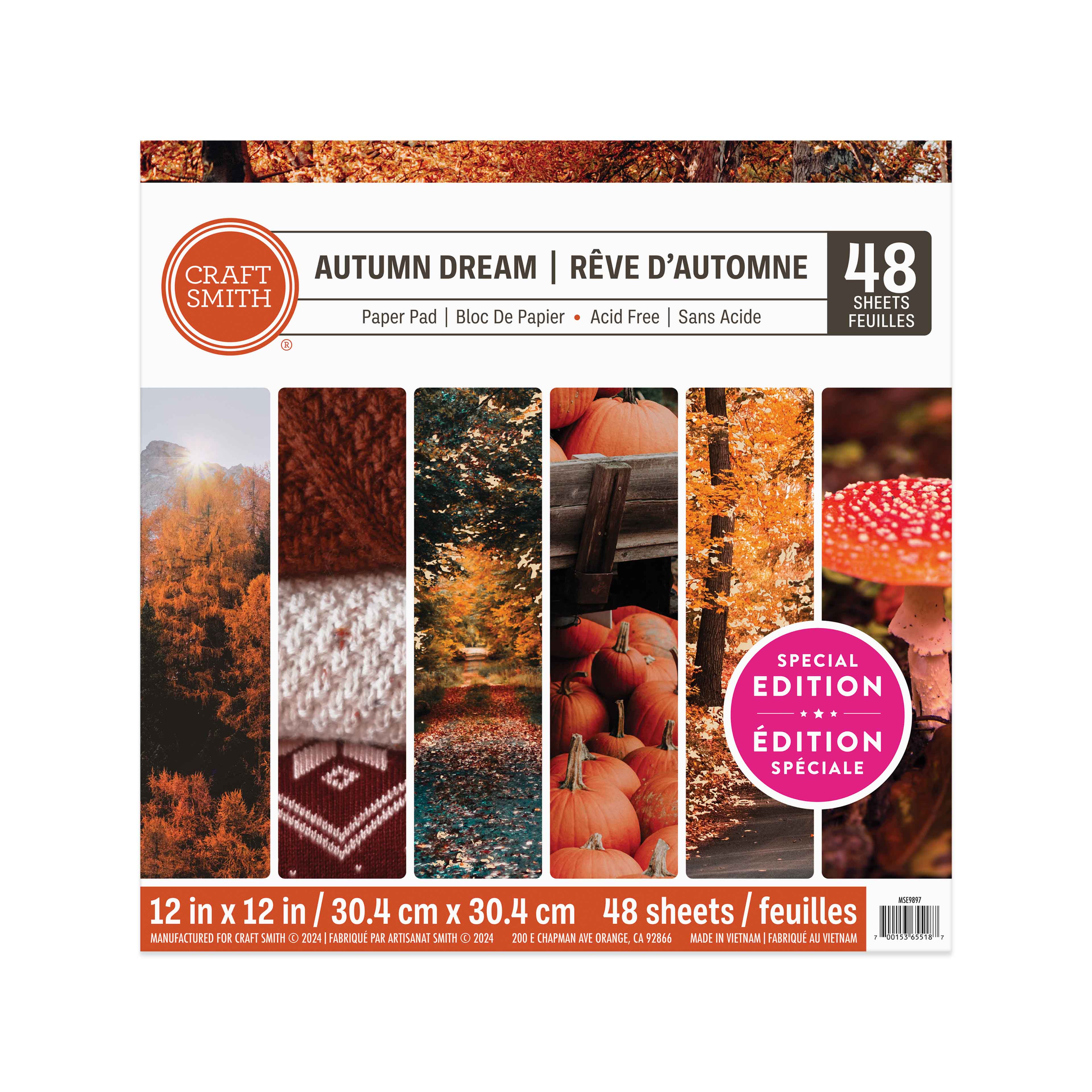 Craft Smith 12&#x22; x 12&#x22; Autumn Dream Paper Pad