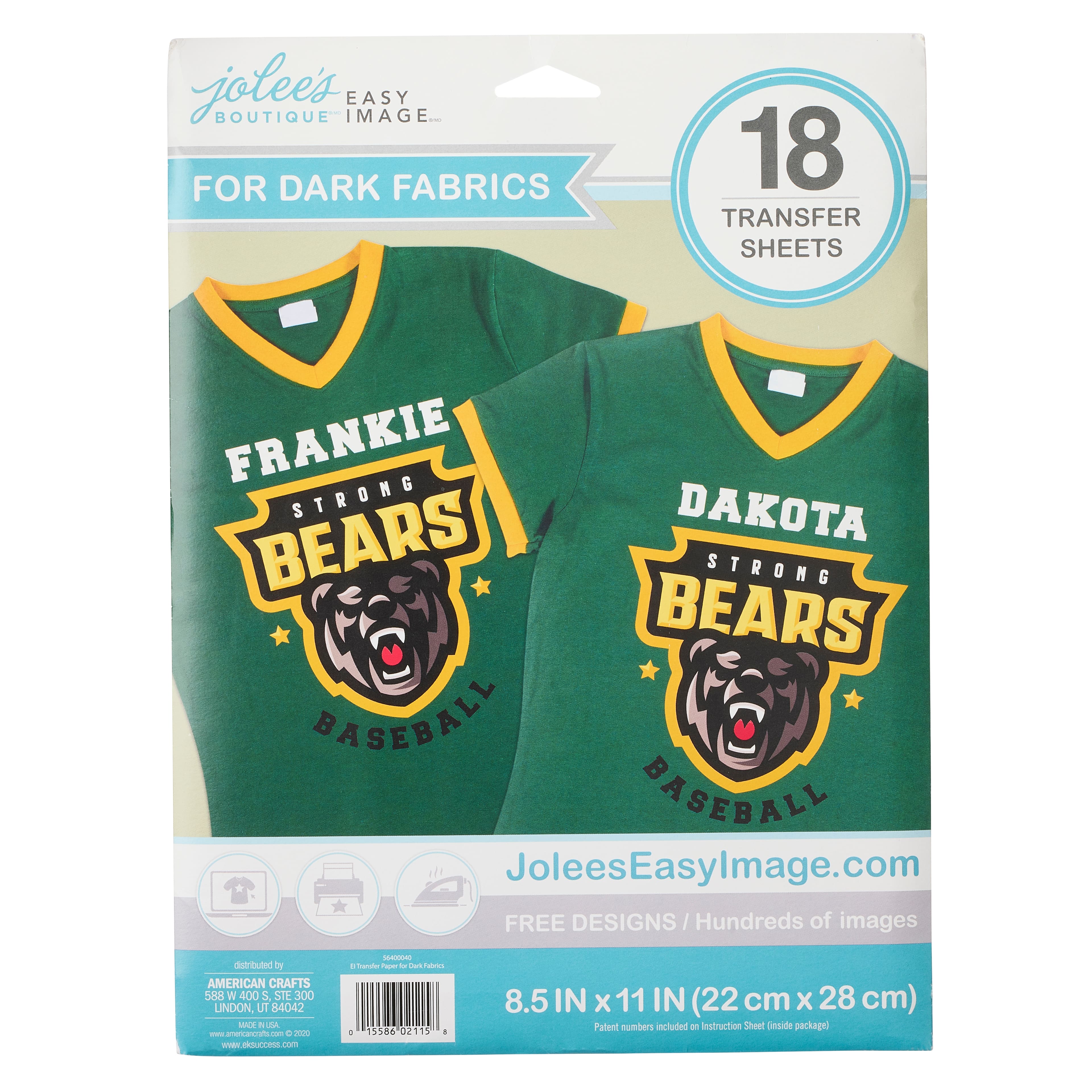 Jolee&#x27;s Boutique&#xAE; Easy Image&#xAE; Dark Fabric Transfer Sheets, 18ct.