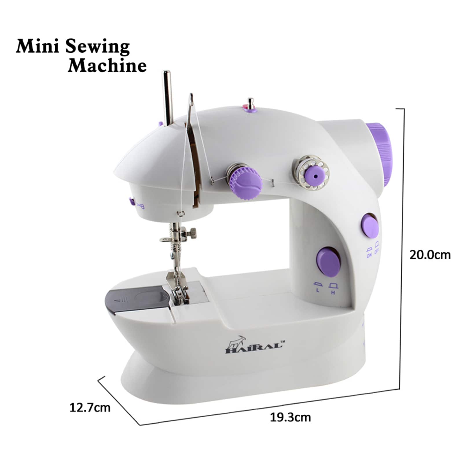 Haitral™ Lavender Flex-Speed Cordless Combo Sewing Machine with Bobbins & Sewing Thread