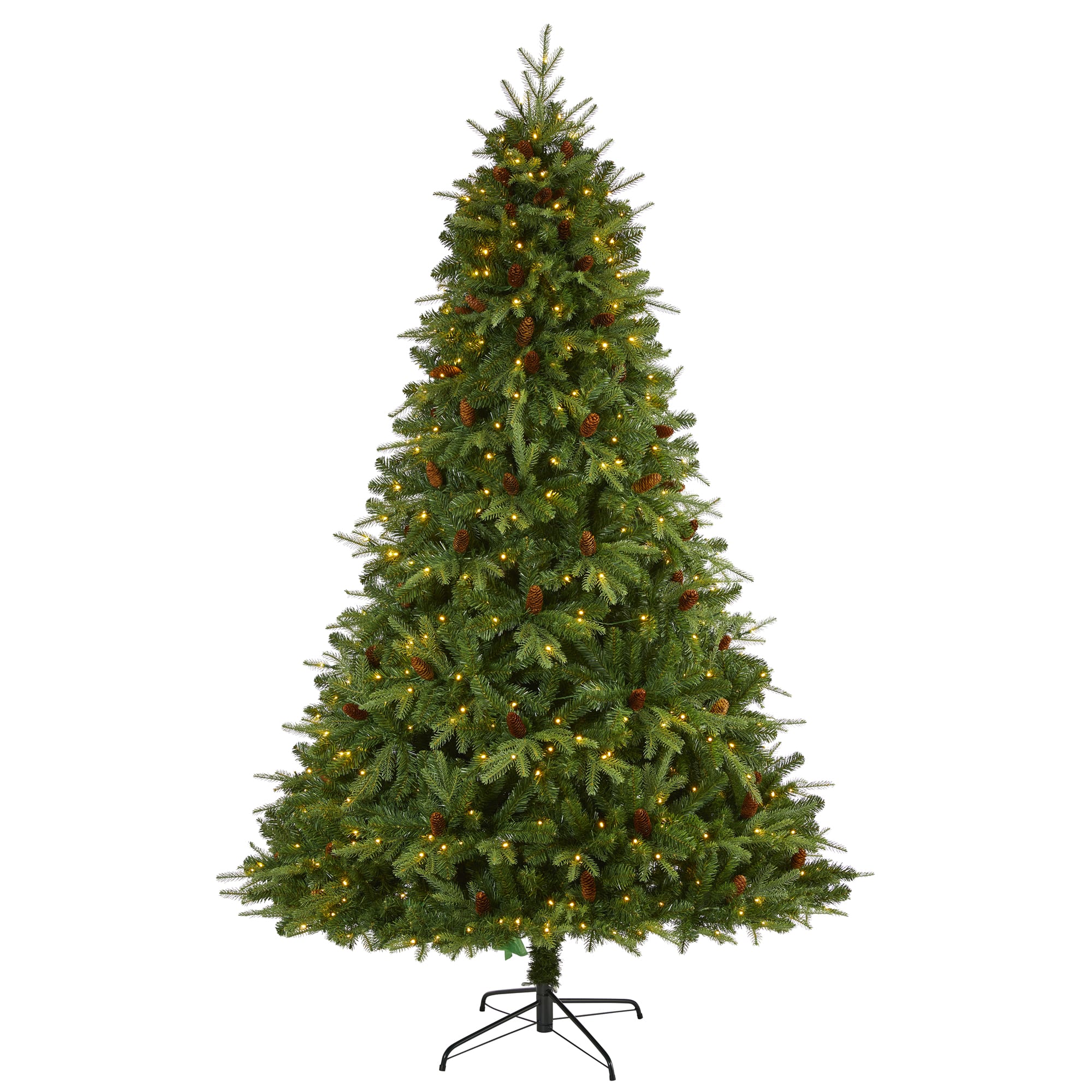 8ft. Pre-Lit Wellington Spruce Artificial Christmas Tree, Clear LED Lights