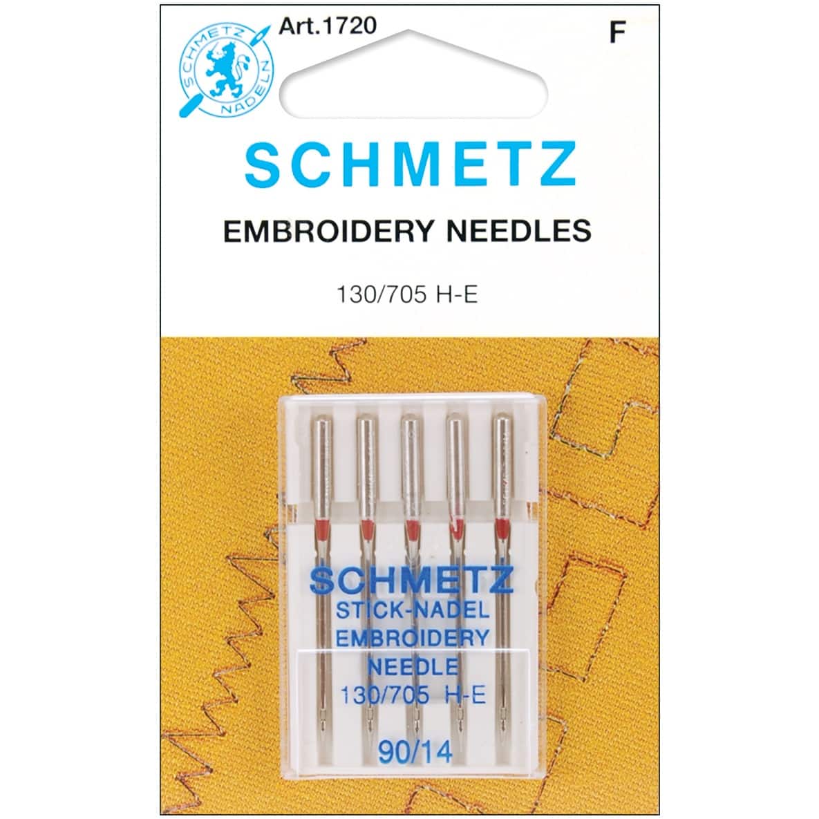 Euro-Notions Schmetz Embroidery Machine Needles, 14/90, 5ct.