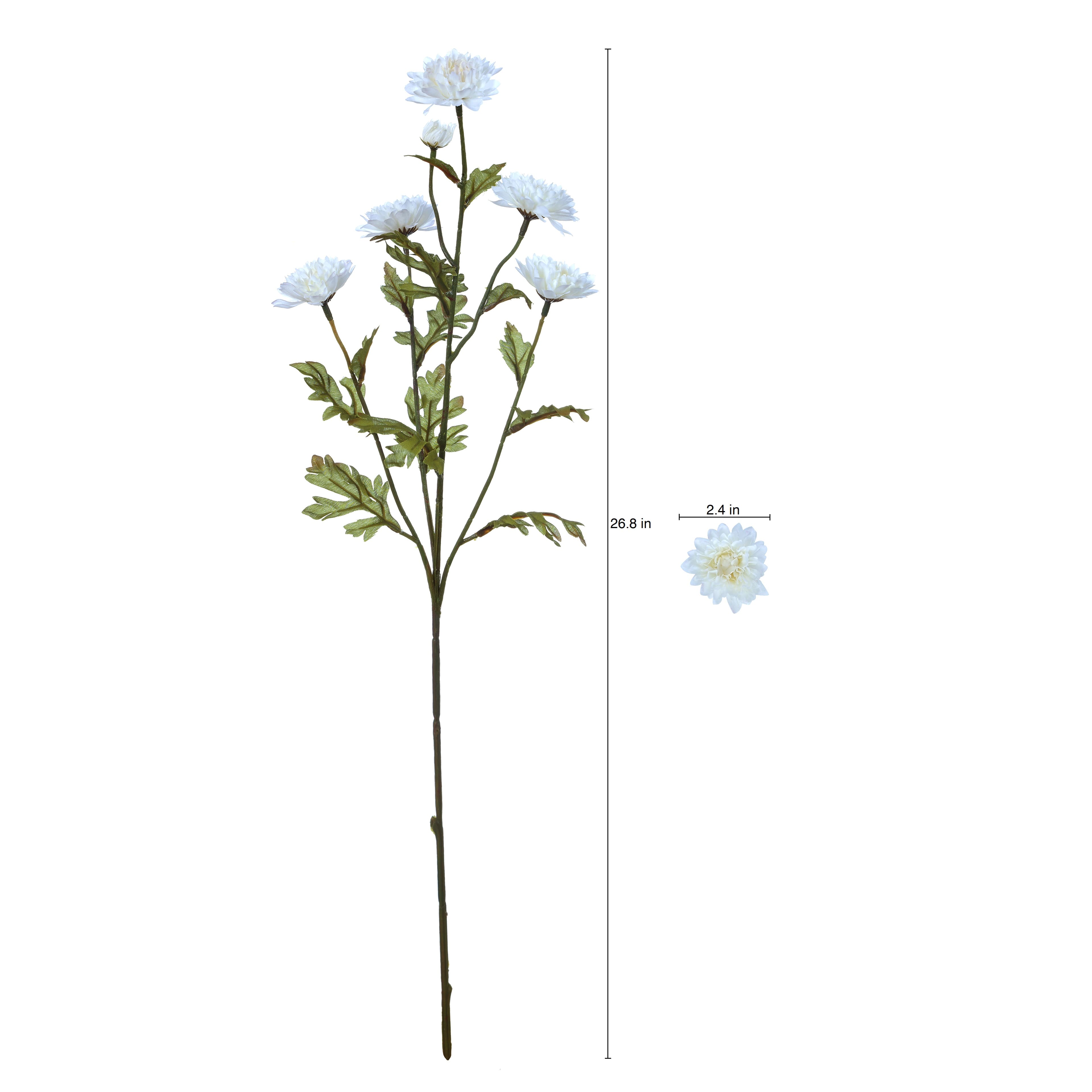 27&#x22; White Mini Mum Stem by Ashland&#xAE;
