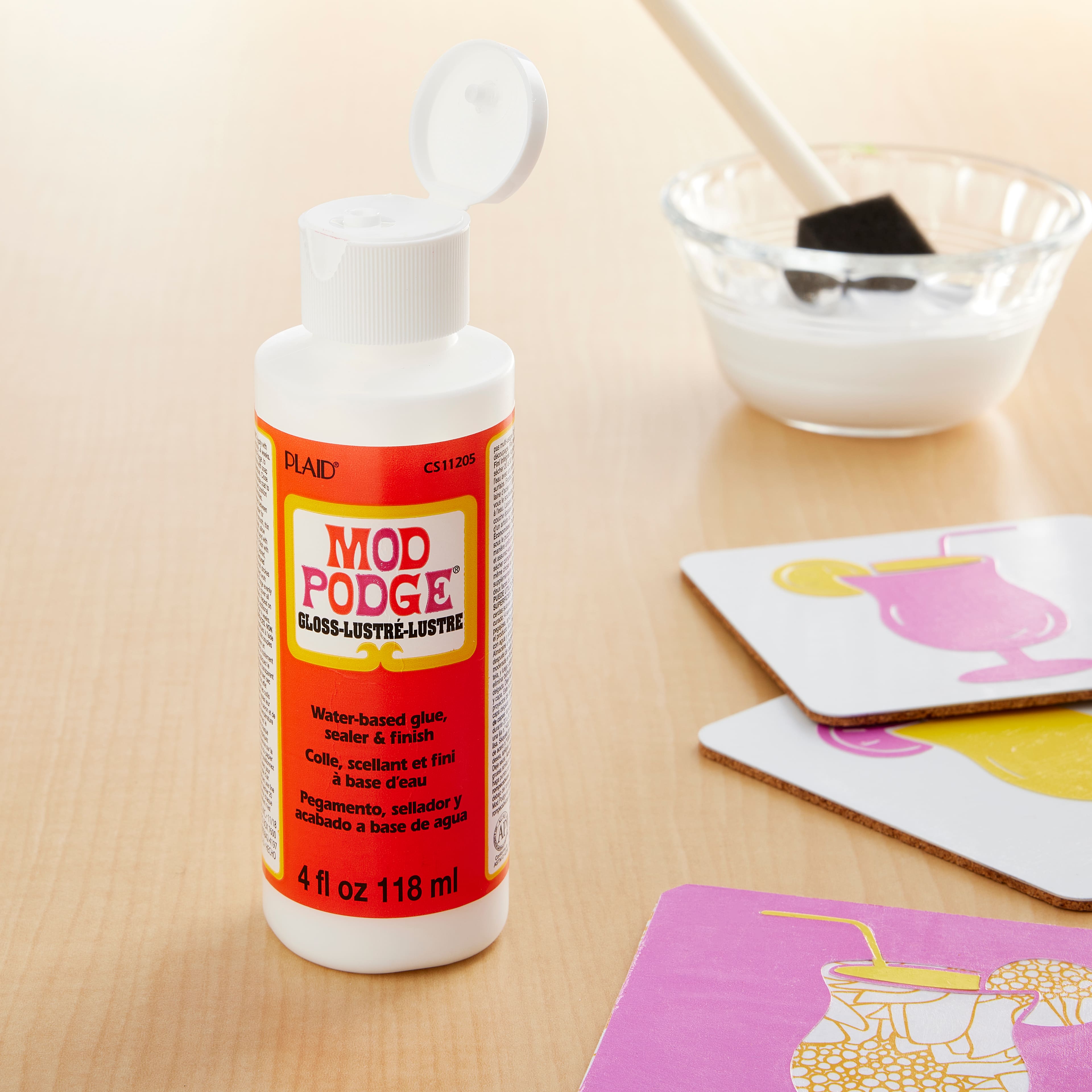 Mod Podge Fast Dry Non-Flammable Tissue Glue and Glaze, 1 gal Jar, Gloss