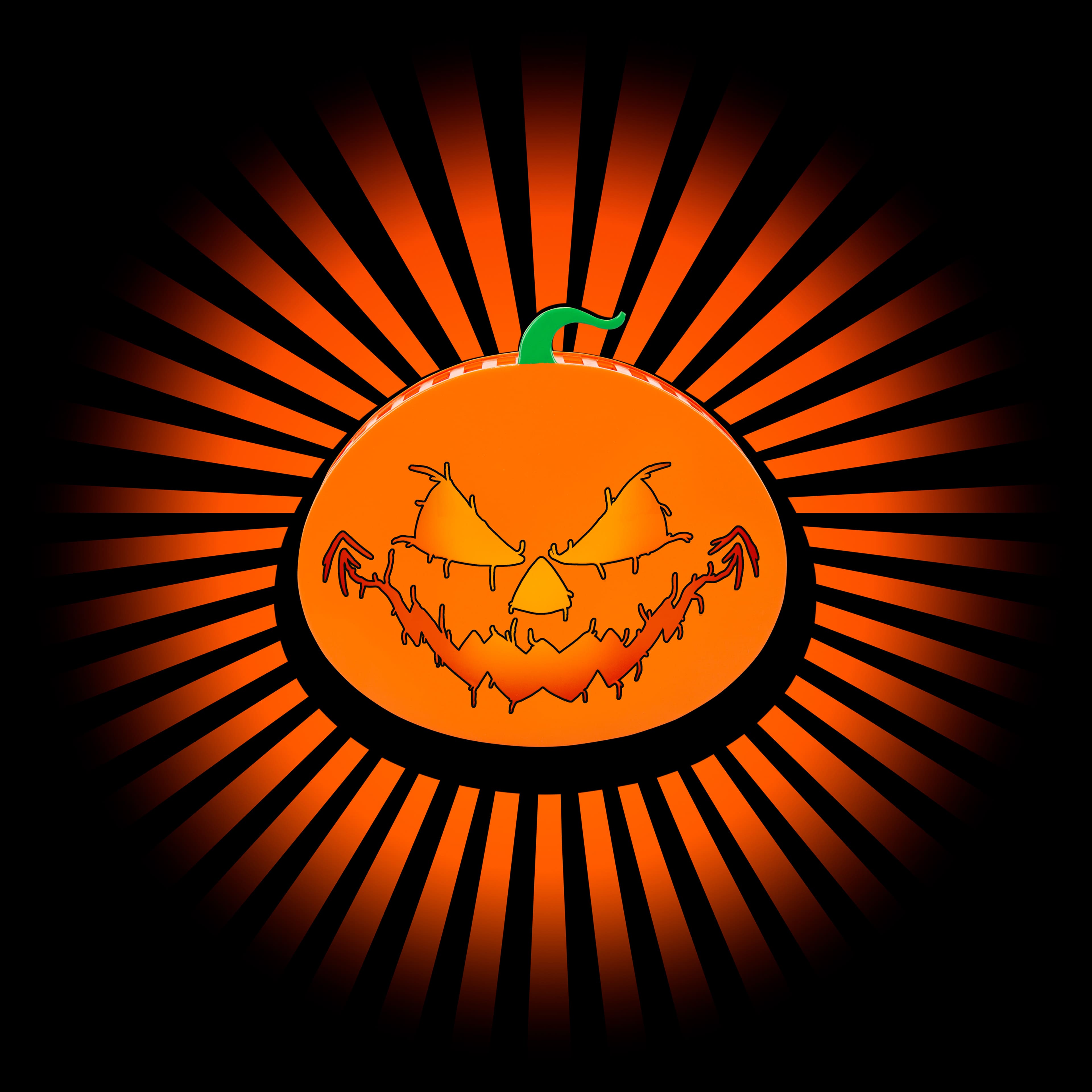 8" Radiant Shadows™ Creepy Jack-O'-Lantern Orange Light by Ashland®