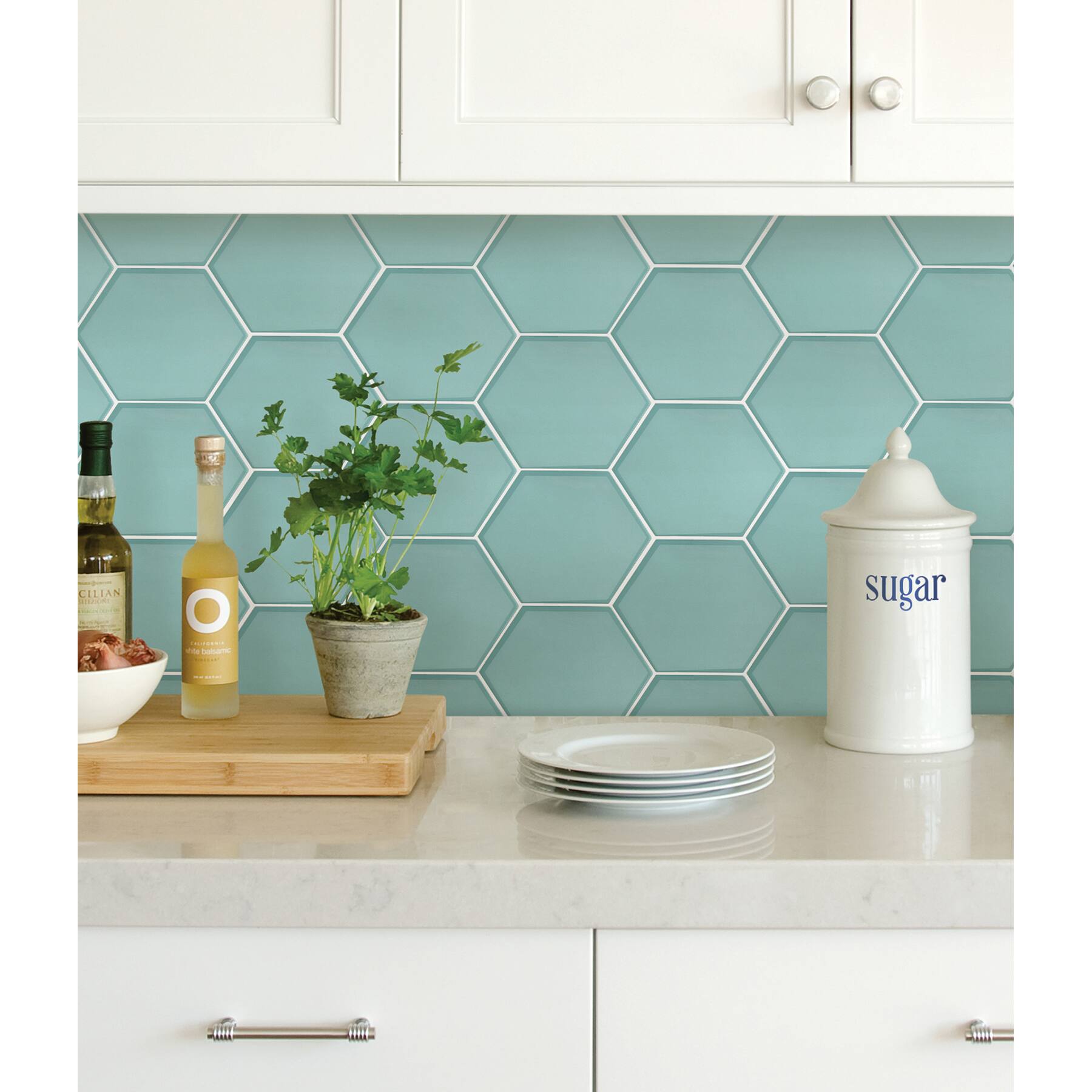WallPops Hex Peel &#x26; Stick Backsplash Tiles