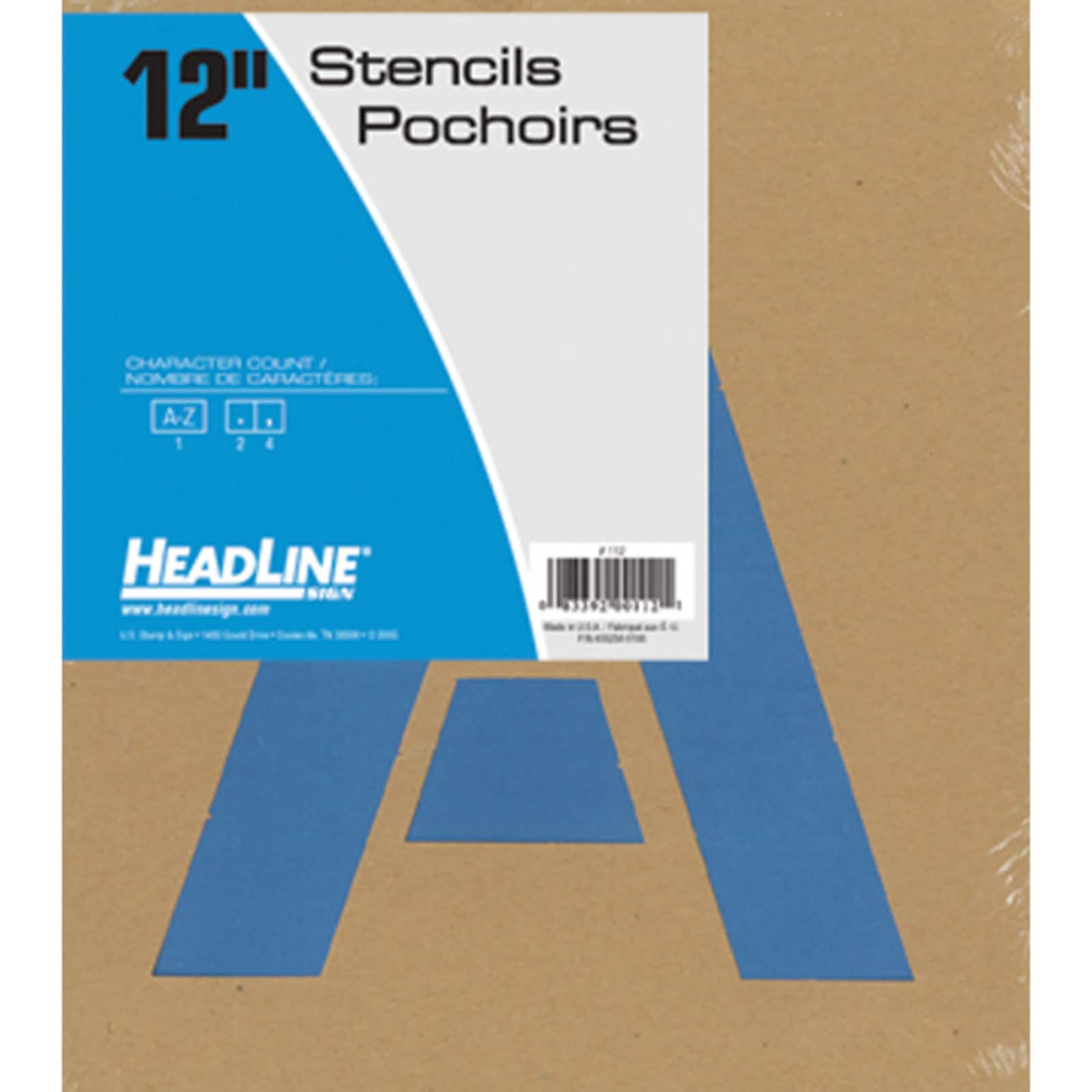 Headline/Geotype 12&#x22; Capital Letters Stencils