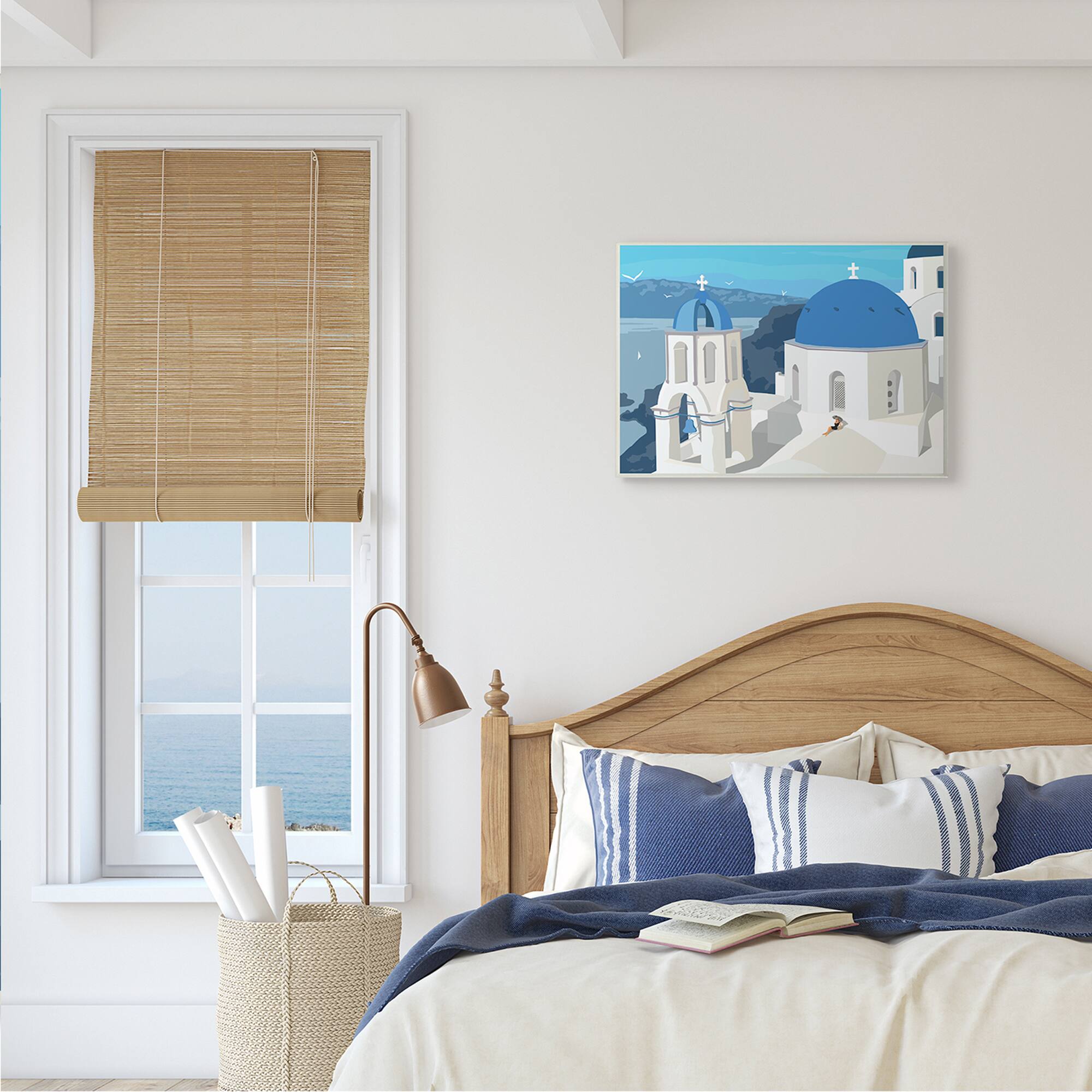 Stupell Industries Cliffside European Church White Framed Wall Art