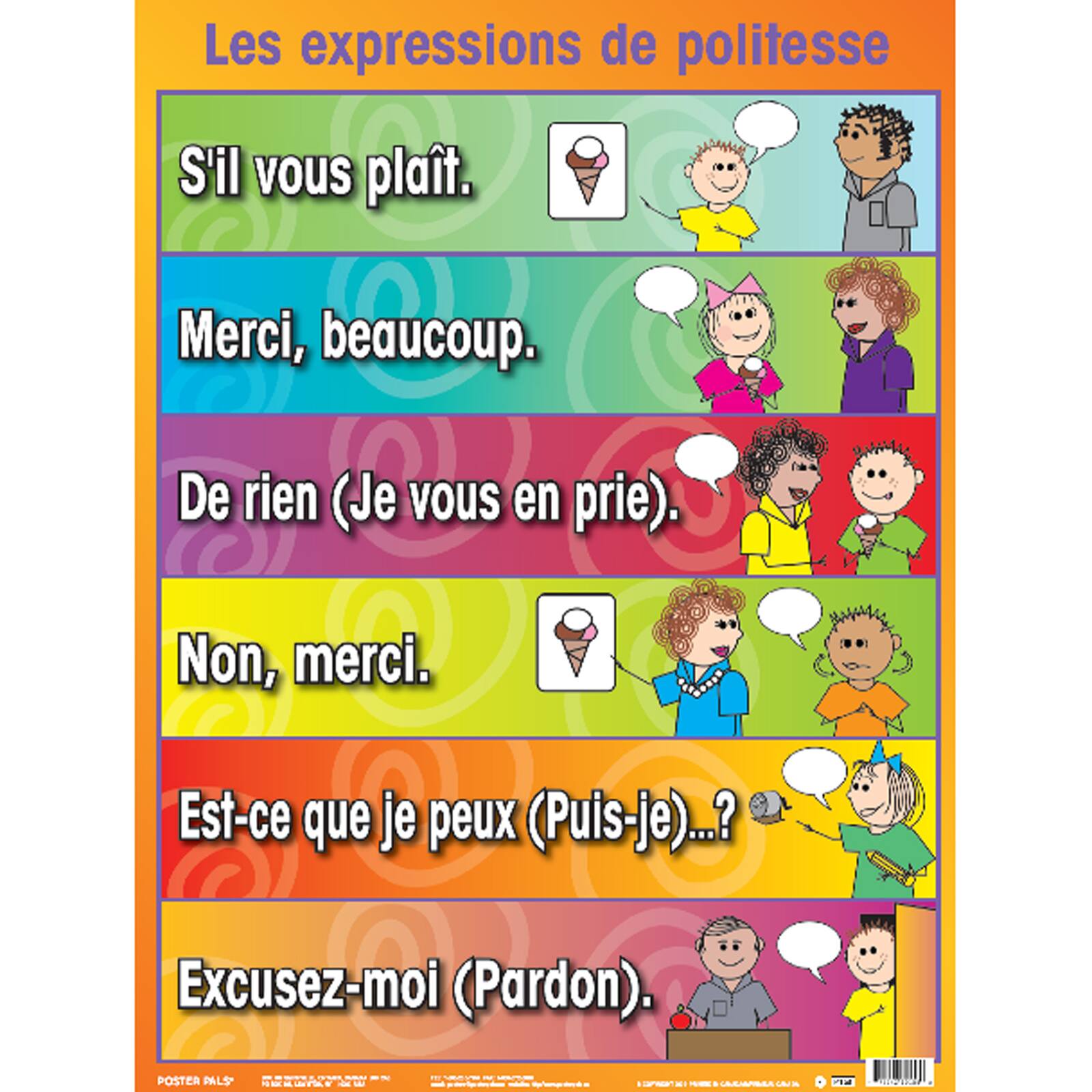 Poster Pals&#xAE; French Essential Classroom Posters, 7ct.