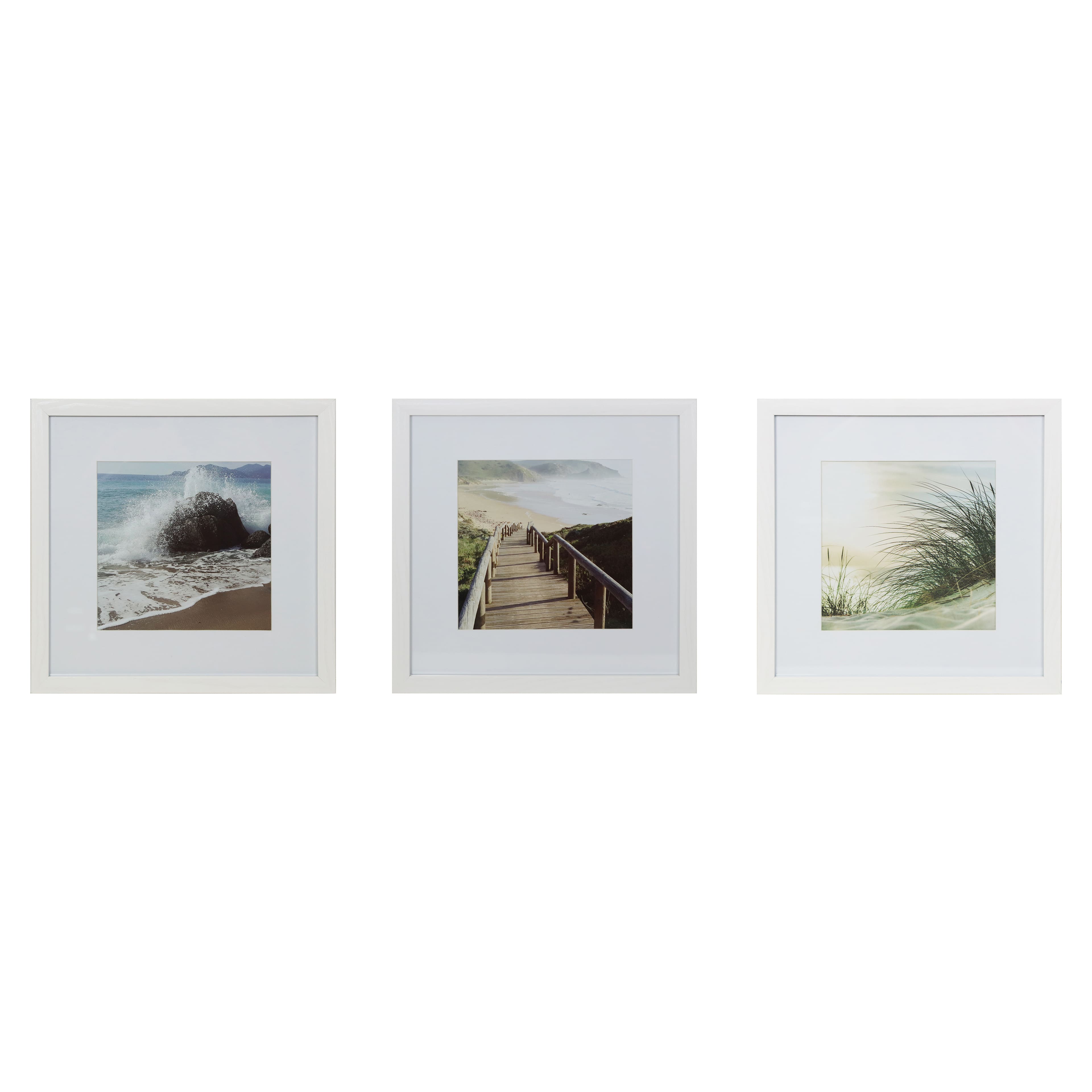 3 Pack Gray 8 x 8 Frame Set with Mat, Gallery™ by Studio Décor®