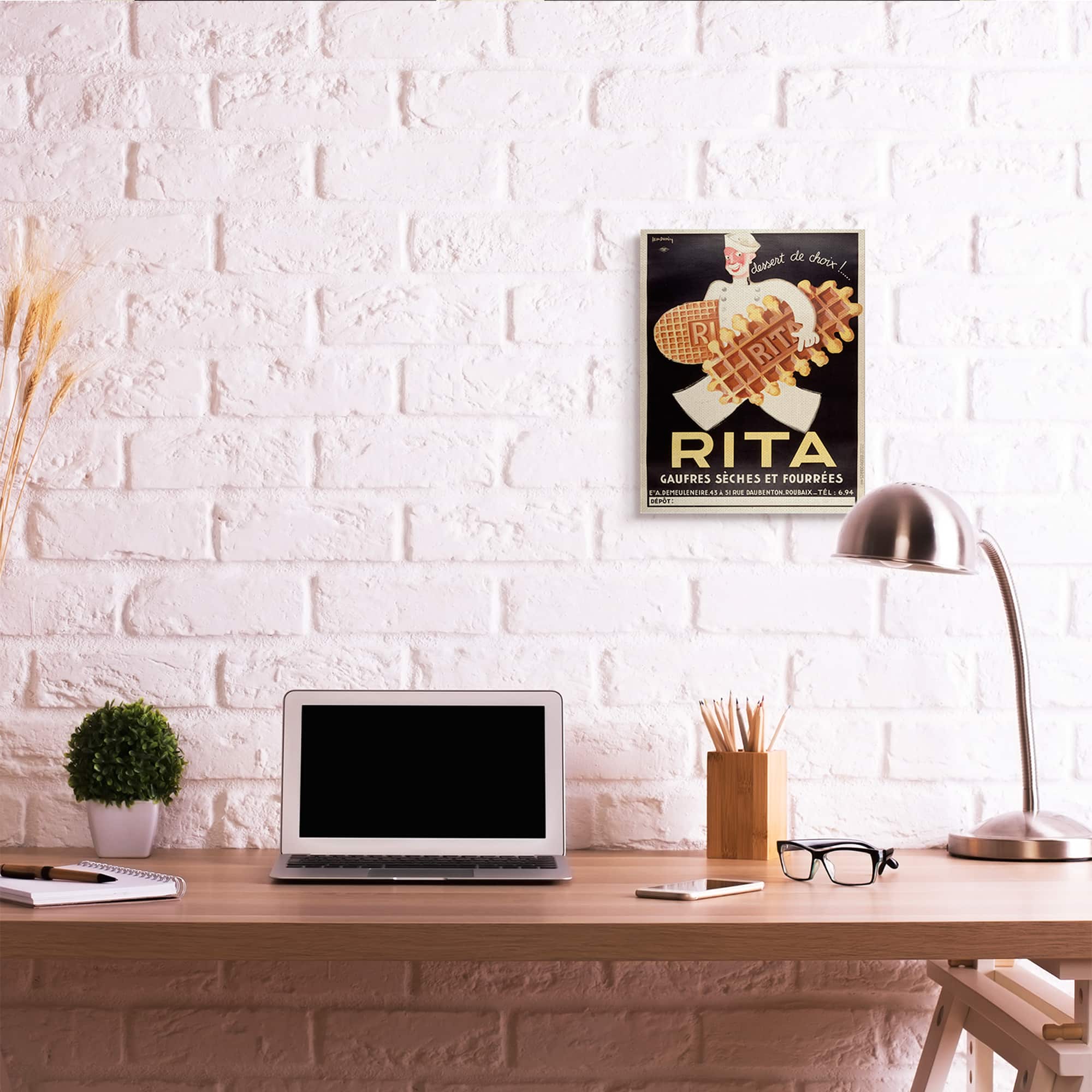 Stupell Industries French Waffle Vintage Advertisement Canvas Wall Art
