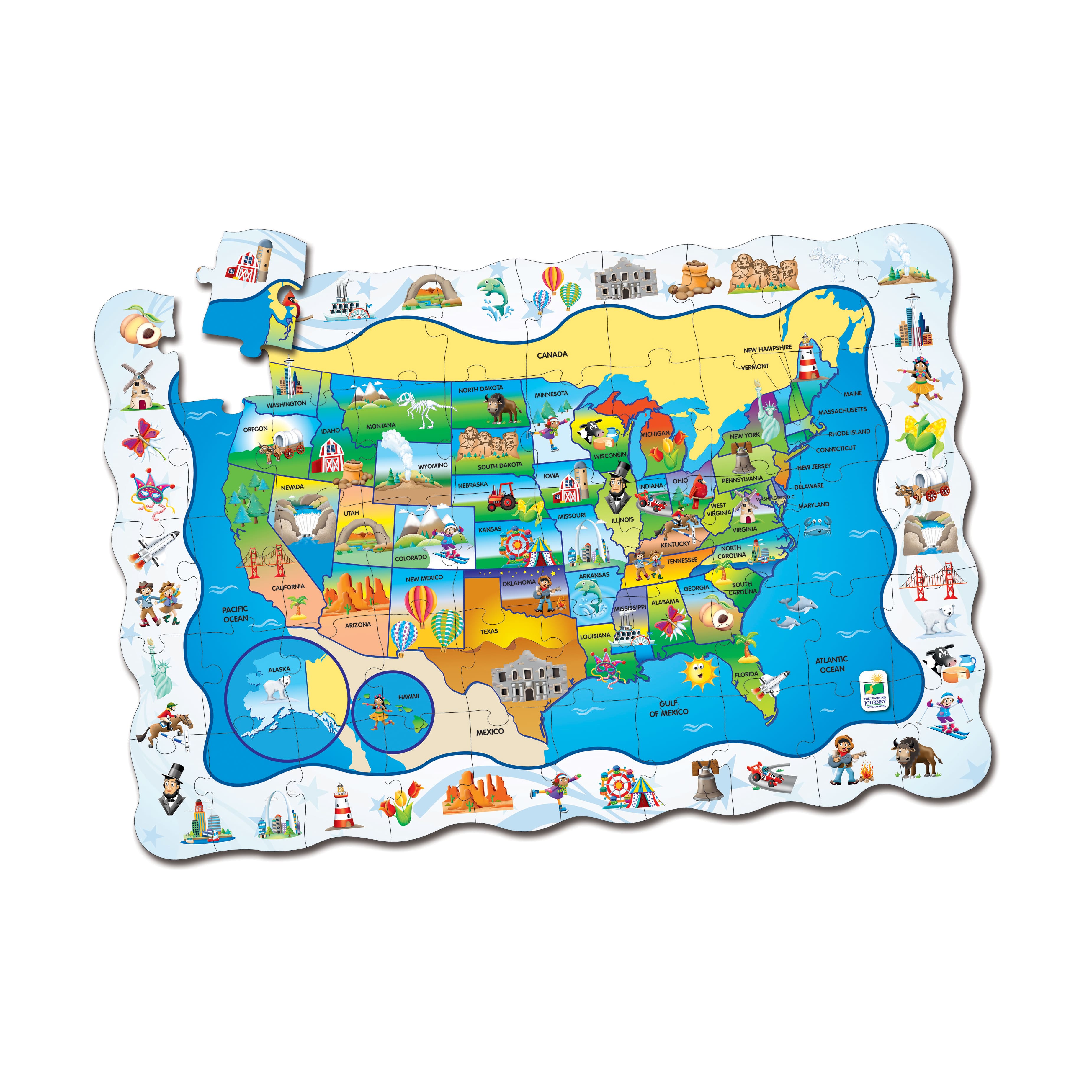 Puzzle Doubles!® Find It! USA 50 Piece Puzzle