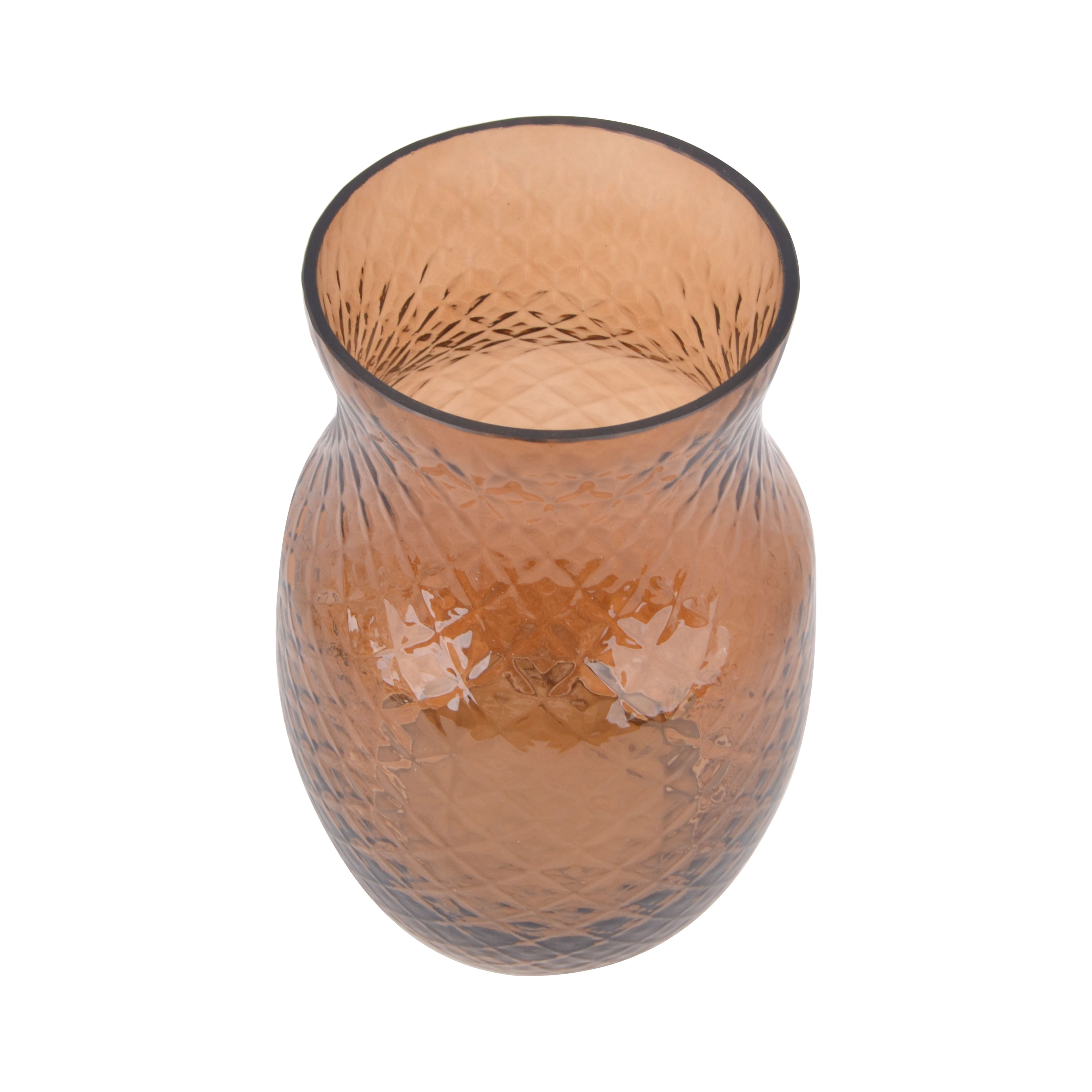 8&#x22; Diamond Pattern Glass Vase by Ashland&#xAE;