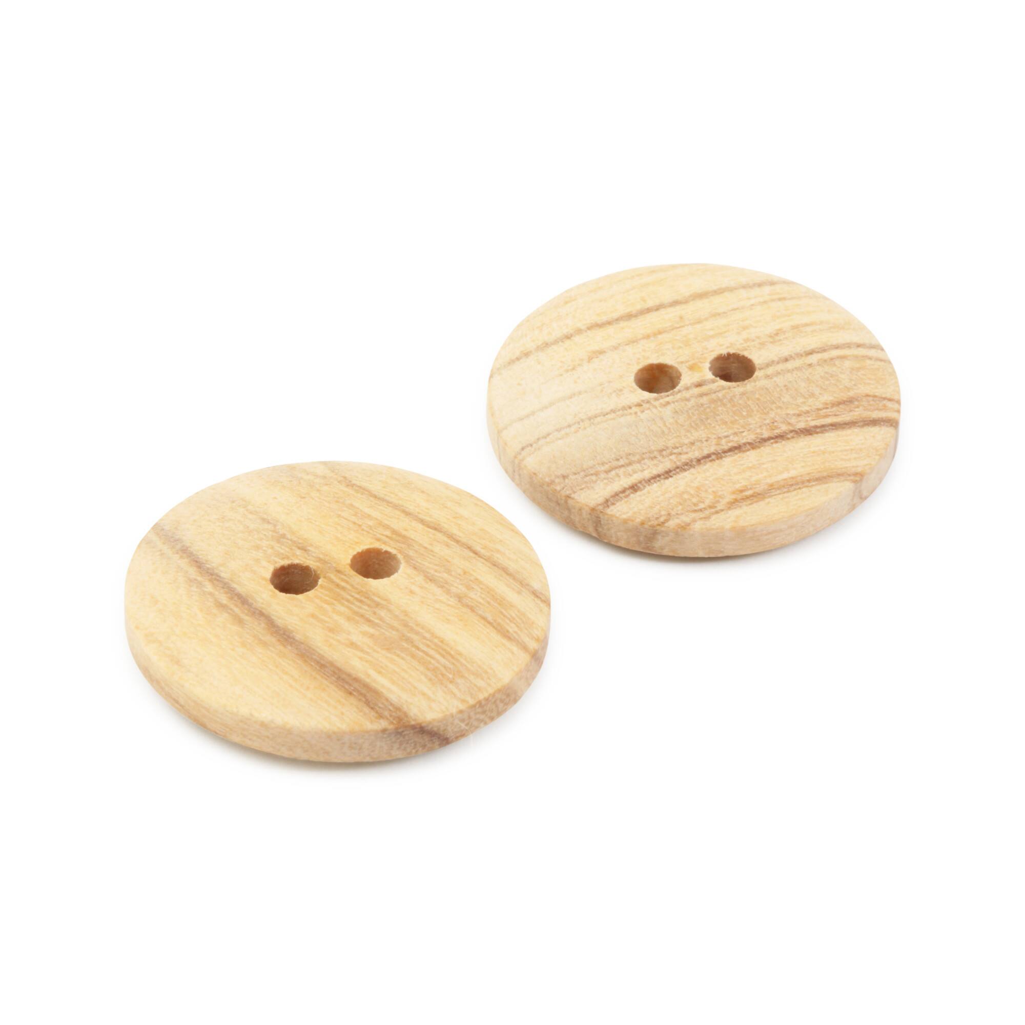 Dritz® 20mm Beige-Camel Sustainable Wood Round Button, 9ct.