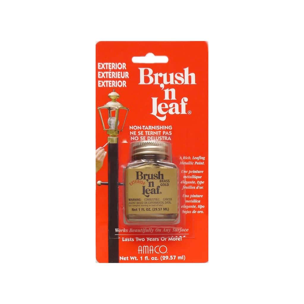 Amaco Brush 'n Leaf® Metallic Brass Gold Exterior Paint