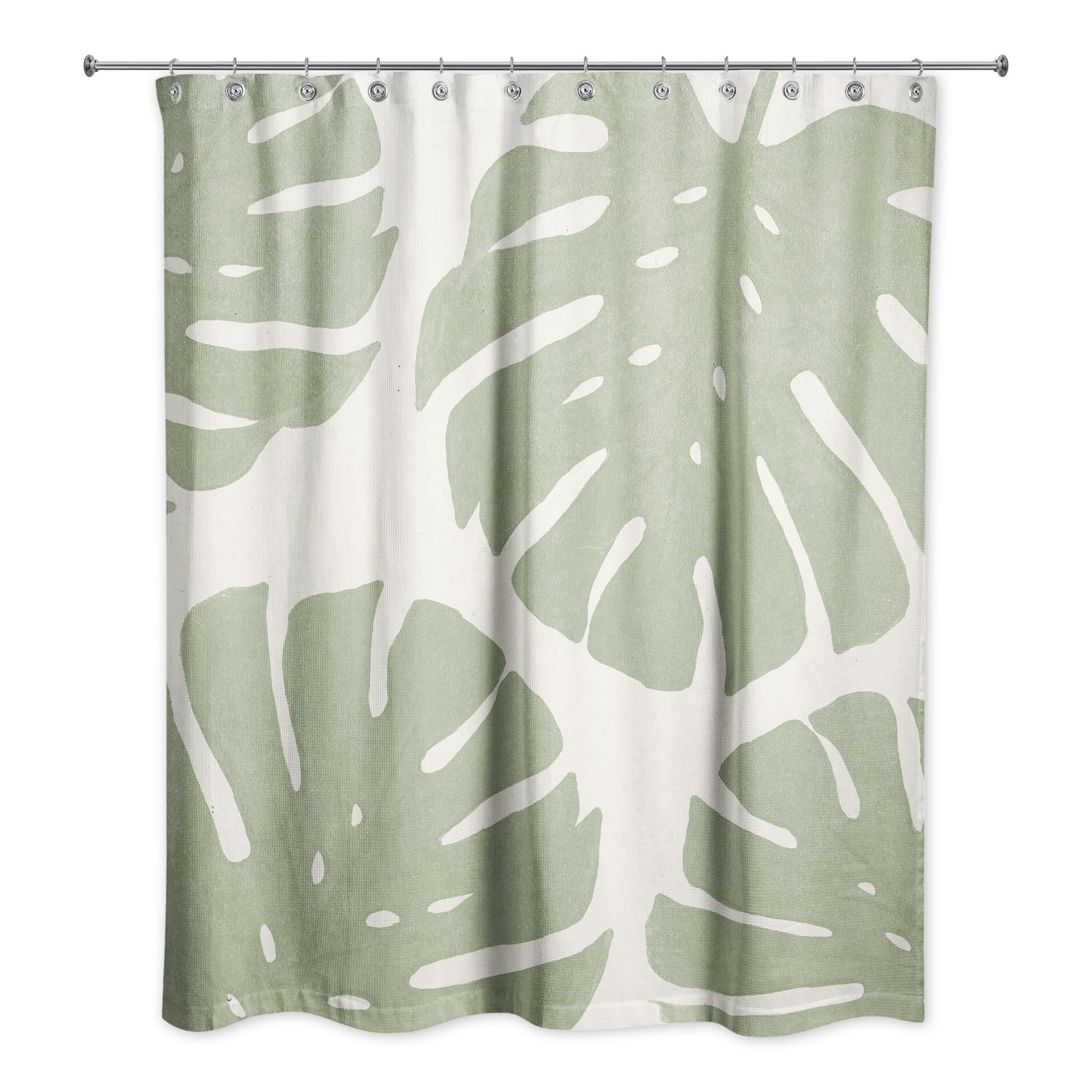 Big Green Monstera 71&#x22; x 74&#x22; Shower Curtain